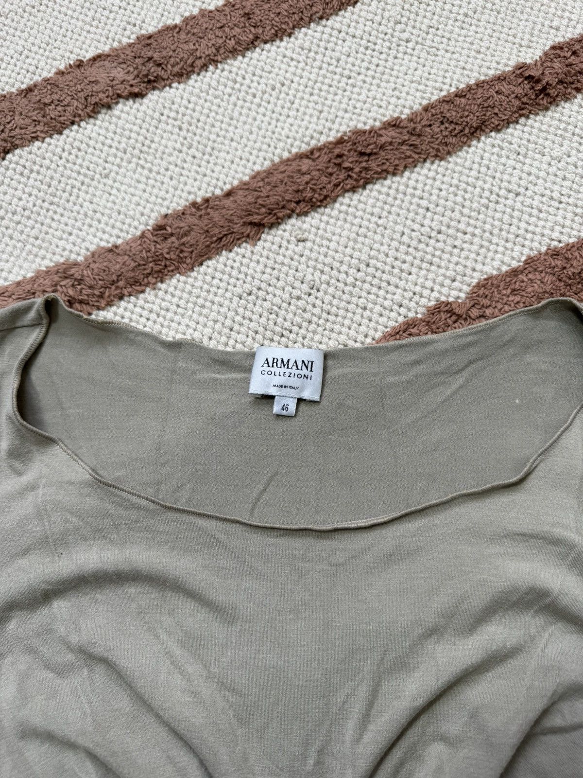 Armani Collezioni VINTAGE ARMANI AVANT GARDE TANK TOP TEE Size L / US 10 / IT 46 - 3 Thumbnail