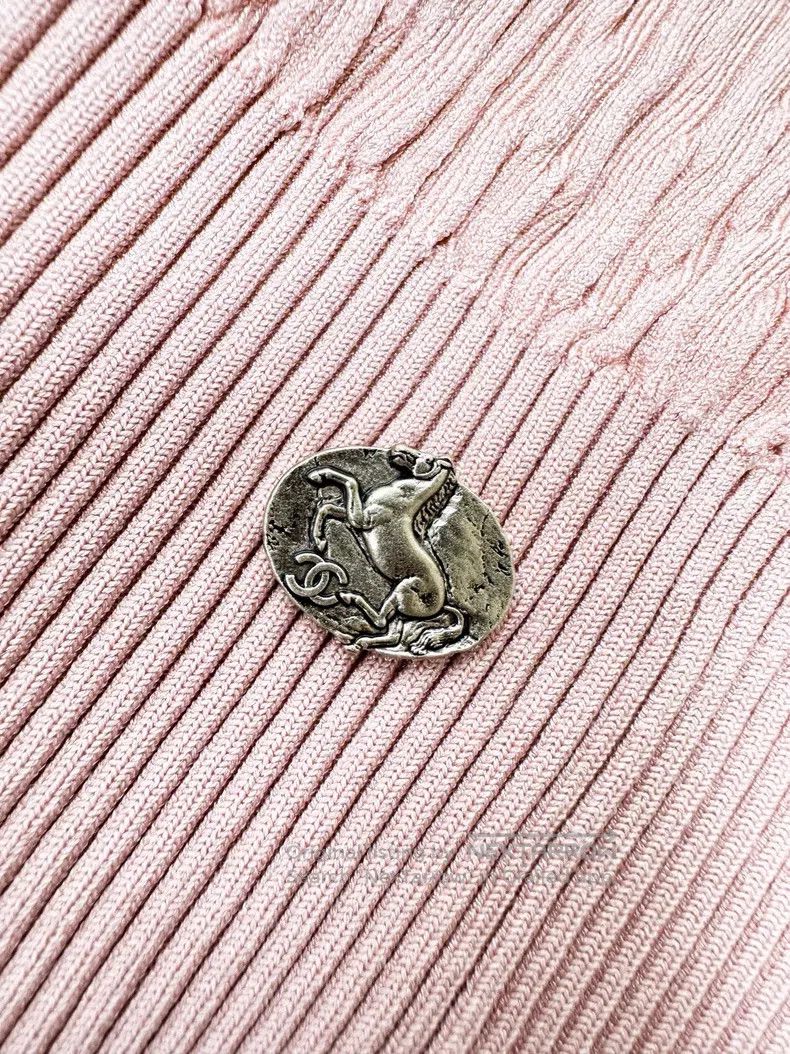 Chanel Chanel Lotus pink sleeveless tie knit vest Size XXS / US 00 / IT 34 - 4 Thumbnail