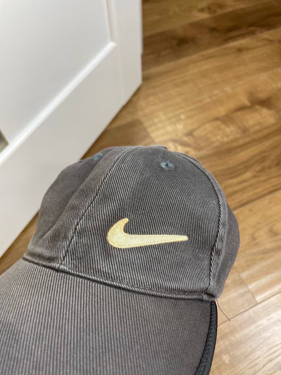 Nike × Vintage Vintage Nike 90’s Y2K Style Big Swoosh Logo Garment Dyed Cap Size ONE SIZE - 3 Thumbnail