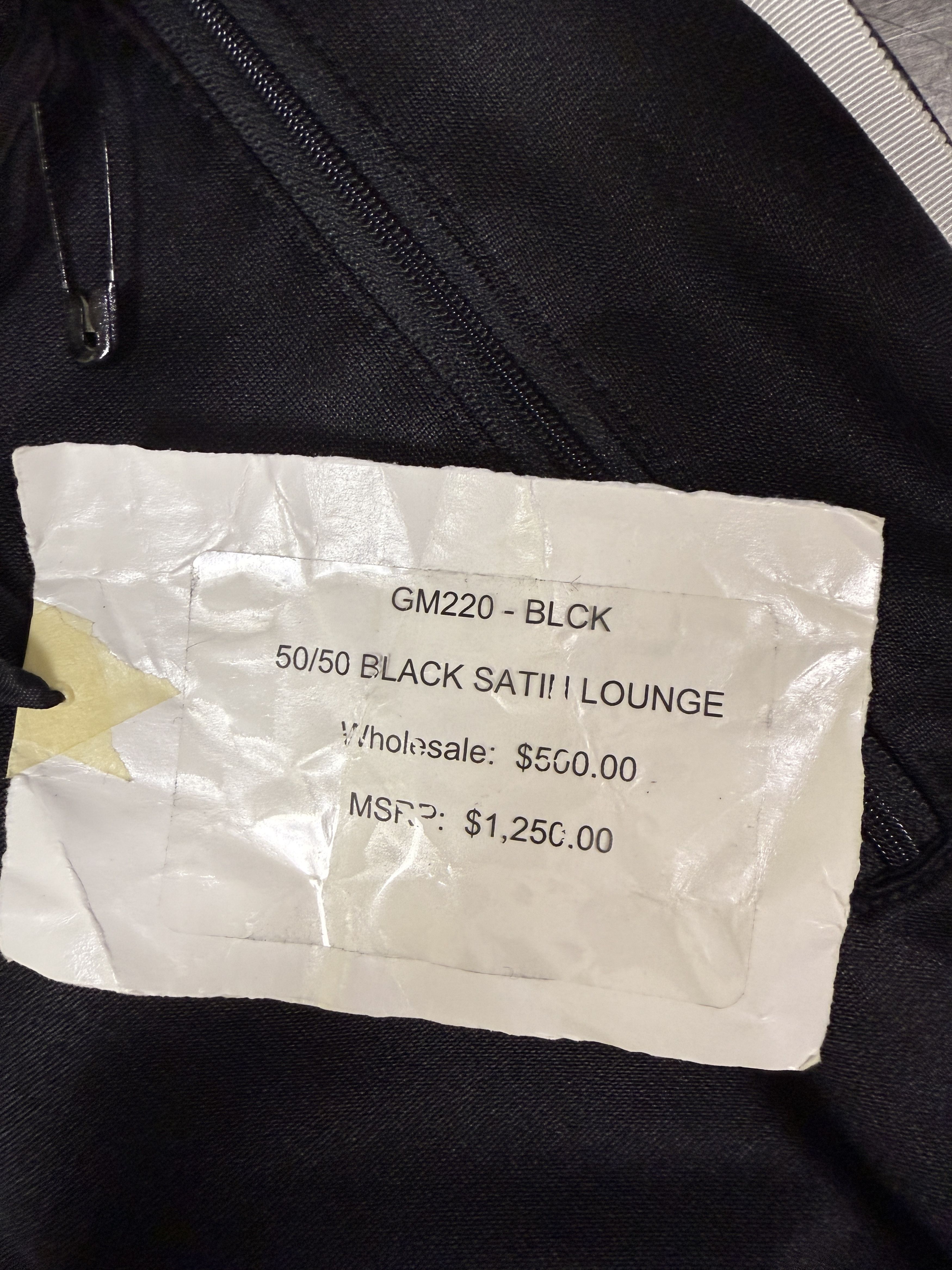 Greg Lauren Greg Lauren SAMPLE 50/50 Black Satin Lounge Pants Size US 34 / EU 50 - 7 Thumbnail
