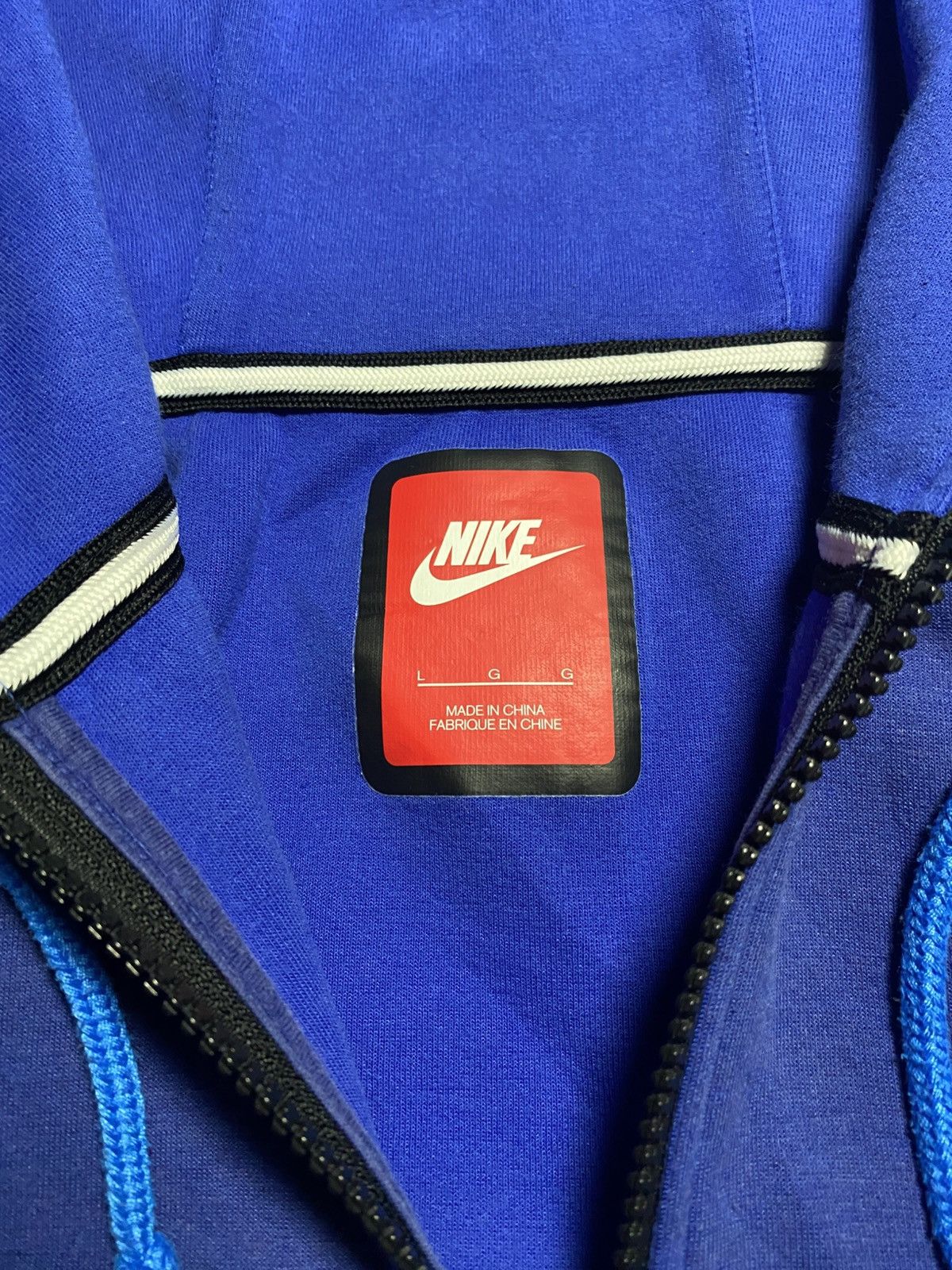 Nike × Vintage Vintage Nike Tach Fleece drill faded y2k zip hoodie Size US L / EU 52-54 / 3 - 3 Thumbnail