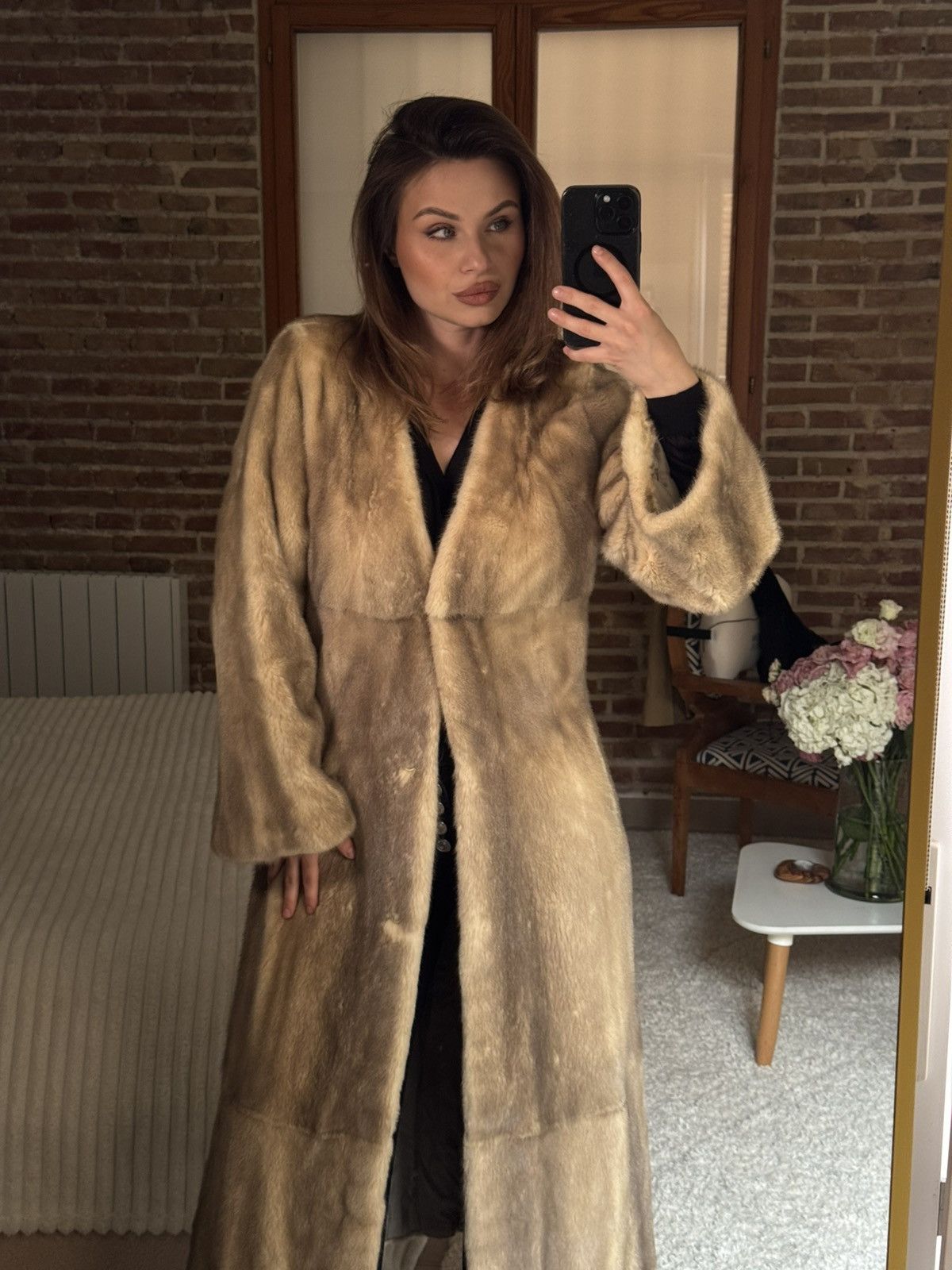 Other Vintage Mink Fur Coat Custom Made Size S / US 4 / IT 40 - 2 Thumbnail