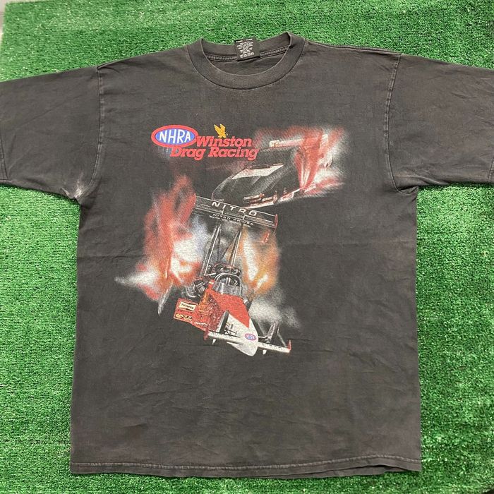 Tee shirt blanc vintage années 90 Winston Cigarettes sport