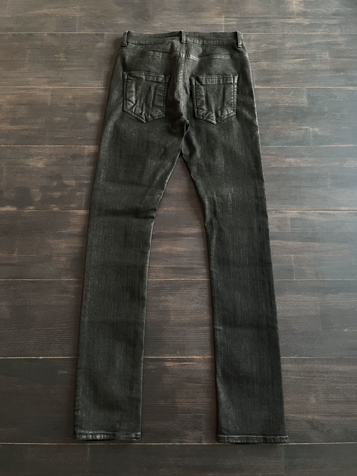 Rick Owens × Rick Owens Drkshdw rick owens fw17 “glitter” black waxed detroit cut jeans Size US 30 / EU 46 - 10 Thumbnail