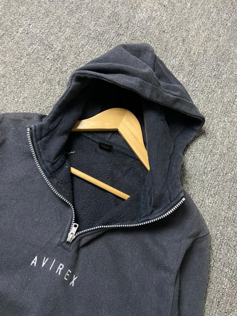 Avirex AVIREX Brand Half Zipper Pullover Hoodies (186) Size US XXS / EU 40 - 8 Thumbnail