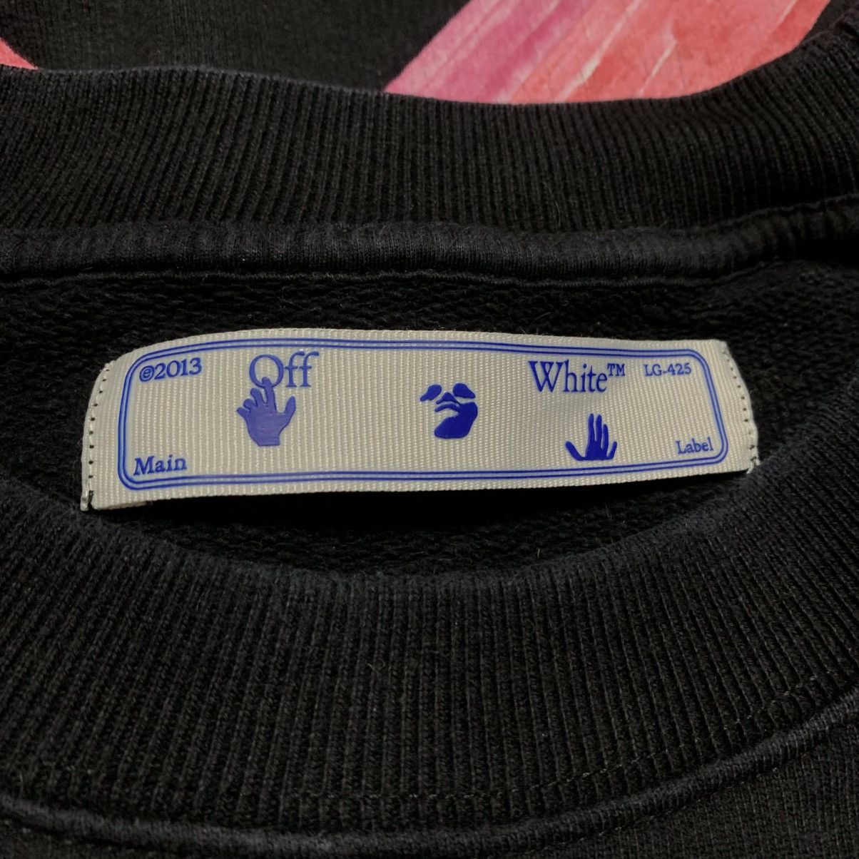 Off-White Off White Medium Pink Marker Arrow Black Sweatshirt Crewneck Size US M / EU 48-50 / 2 - 6 Thumbnail