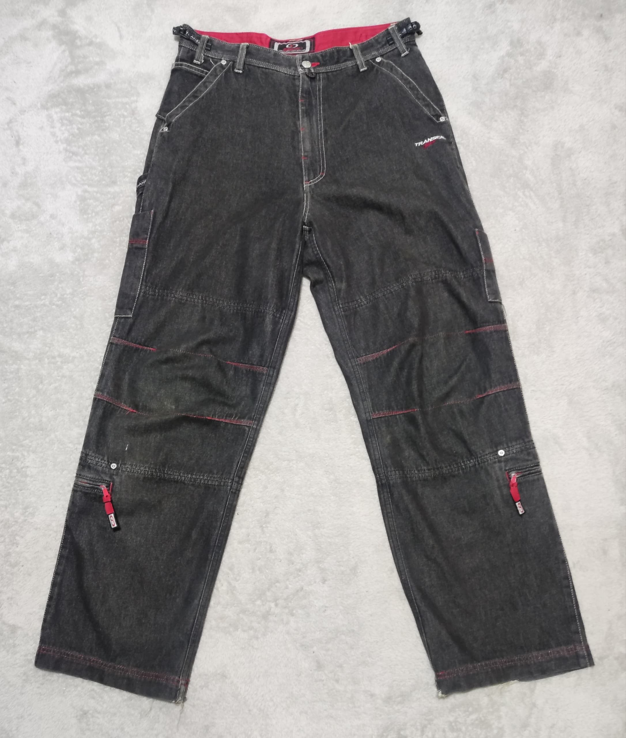 Japanese Brand 2000s Vintage Transer Hip Hop Culture Jnco Baggy Jeans Size US 34 / EU 50 - 2 Thumbnail