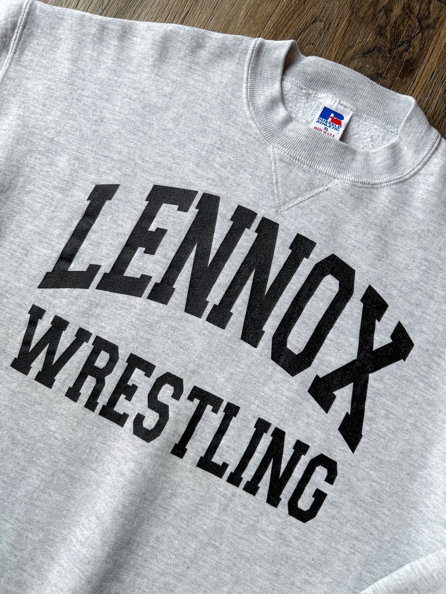 Russell Athletic Vintage Russell Athletic Grey "Lennox Wrestling" Crewneck Size US XL / EU 56 / 4 - 2 Thumbnail