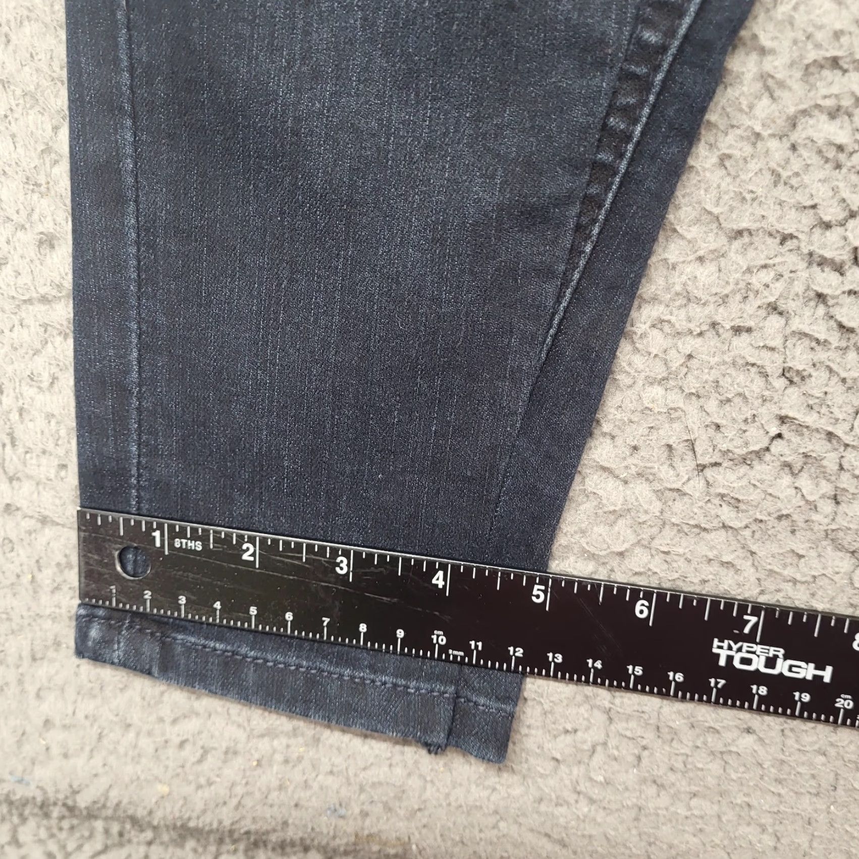 Vintage Liverpool Jeans Women's Size 10 Dark Blue Cheetah Print Abby Ankle Skinny Denim Jeans Shirt? Size 32" / US 10 / IT 46 - 7 Thumbnail