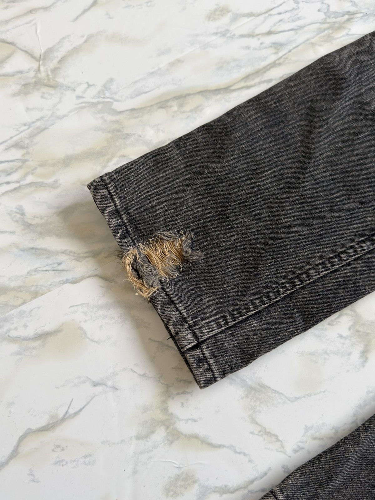 Undercover Undercover AW02 Velour Strip Denim Size US 29 - 4 Thumbnail
