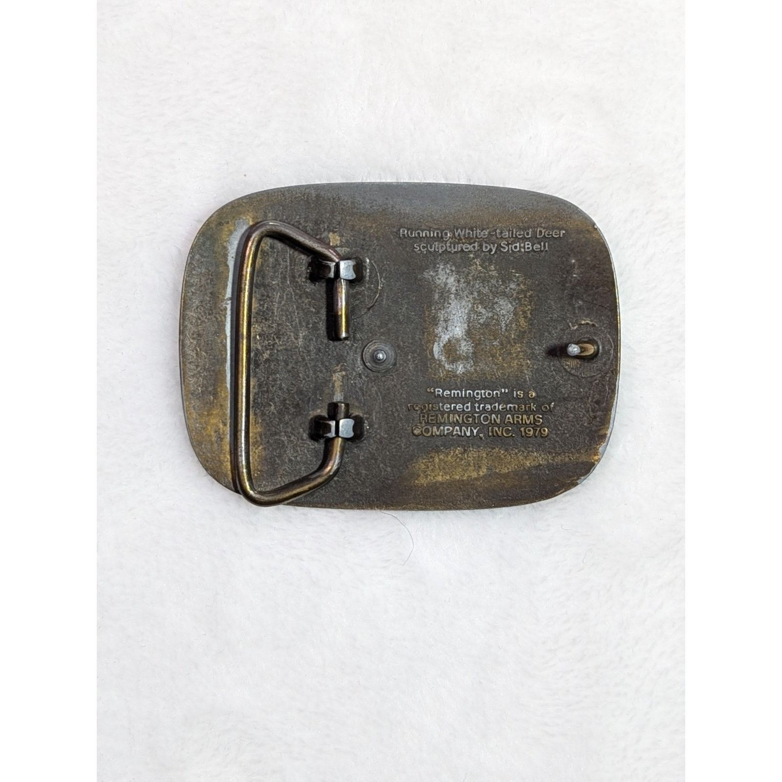 Other Vintage 1979 Remington Running Deer Belt Buckle Sid Bell Size ONE SIZE - 2 Thumbnail