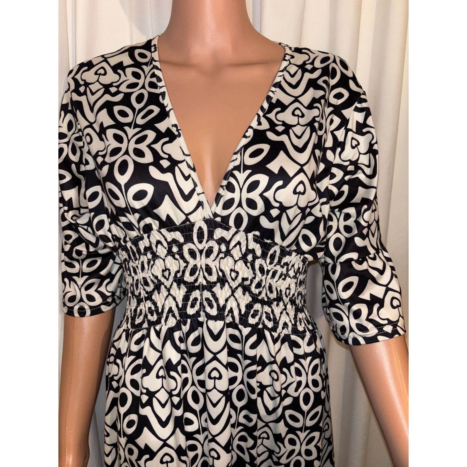 The Unbranded Brand Gulang Floral Mid Boho Dress Size 2XL Size XXL / US 16-18 / IT 52-54 - 4 Thumbnail