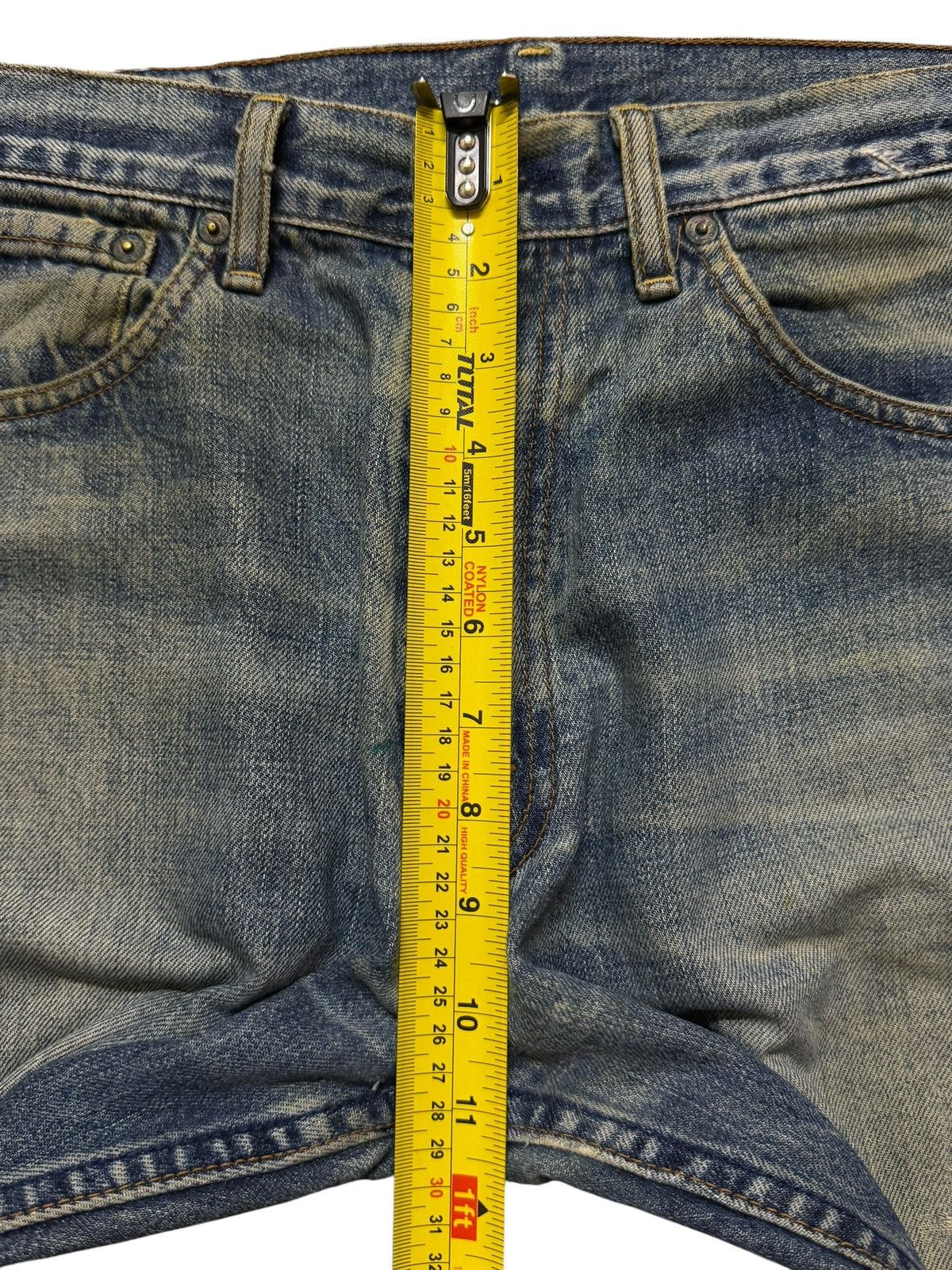 Levi's Vintage 90s Levis 503 Blue Mud Wash Distress Wide Leg Baggy Size US 31 - 12 Thumbnail