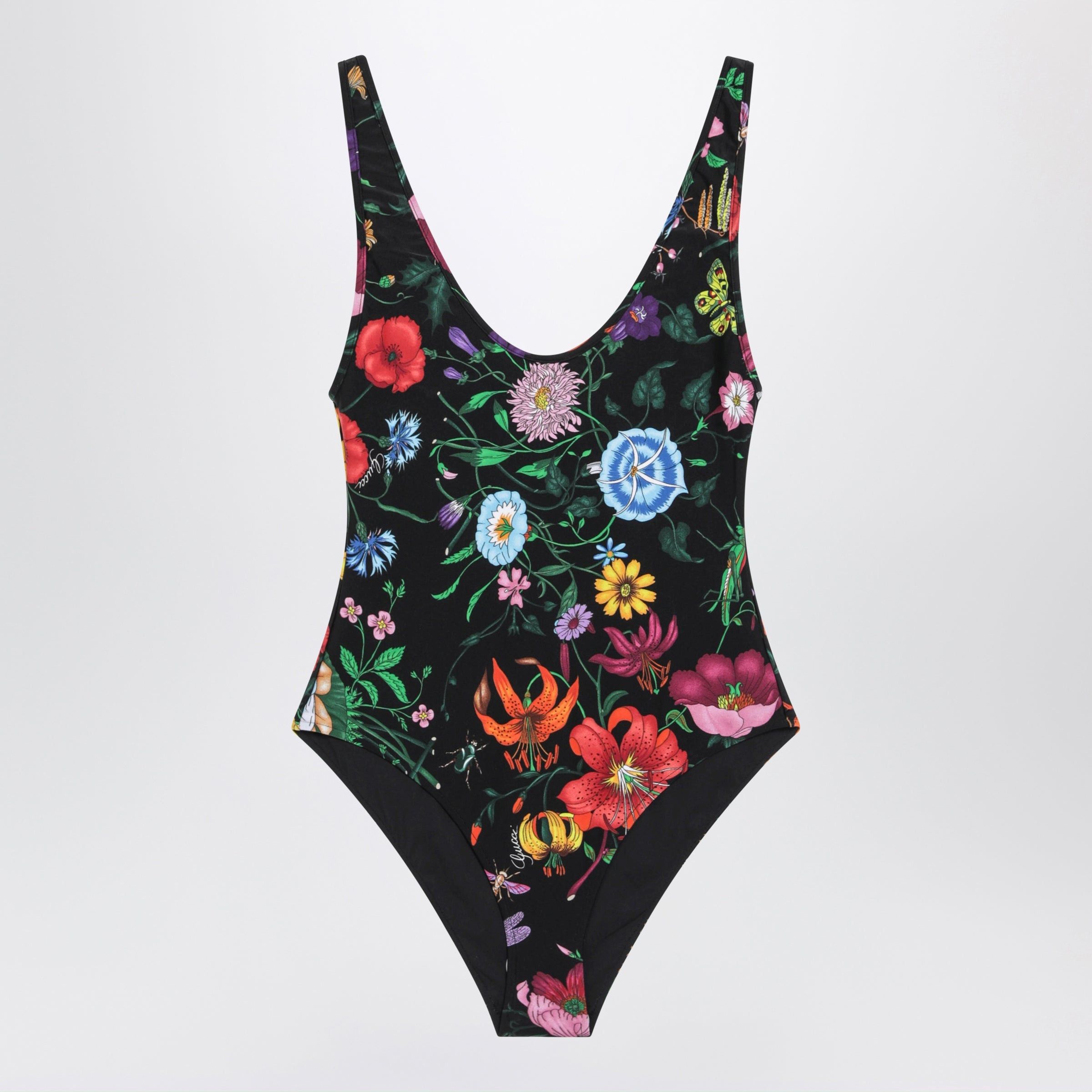 Gucci Gucci Sparkling Jersey Swimsuit With Flora Print Size ONE SIZE - 1 Thumbnail
