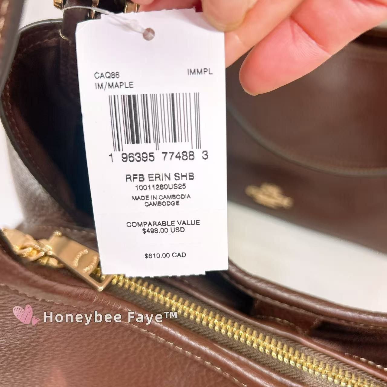 Coach NWT Coach Erin Shoulder Bag CAQ86 Size ONE SIZE - 7 Thumbnail