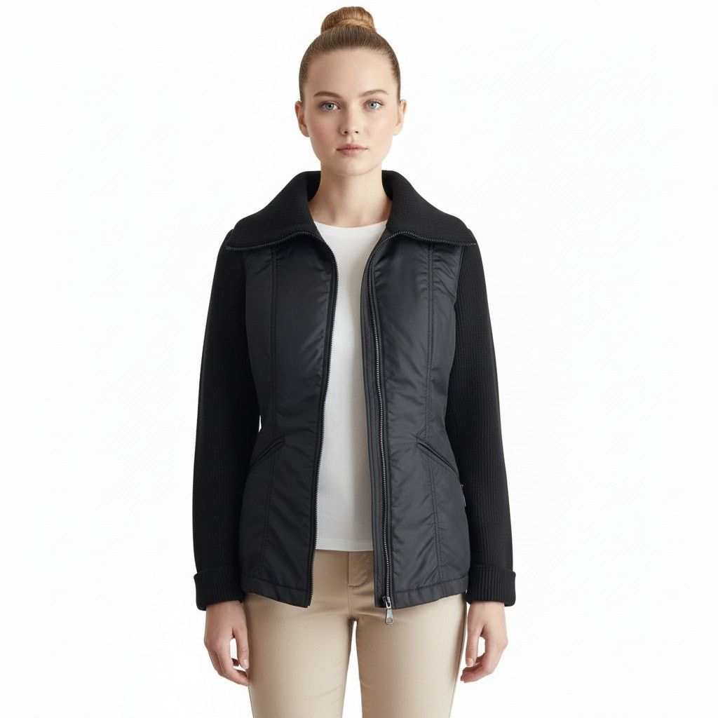 Sisley SISLEY Black Lined Jacket Made in Italy, XS Size XS / US 0-2 / IT 36-38 - 4 Thumbnail