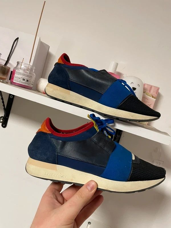 Balenciaga Balenciaga Multicolor Mesh And Leather Race Runner Low Size US 6 / EU 39 - 1 Thumbnail