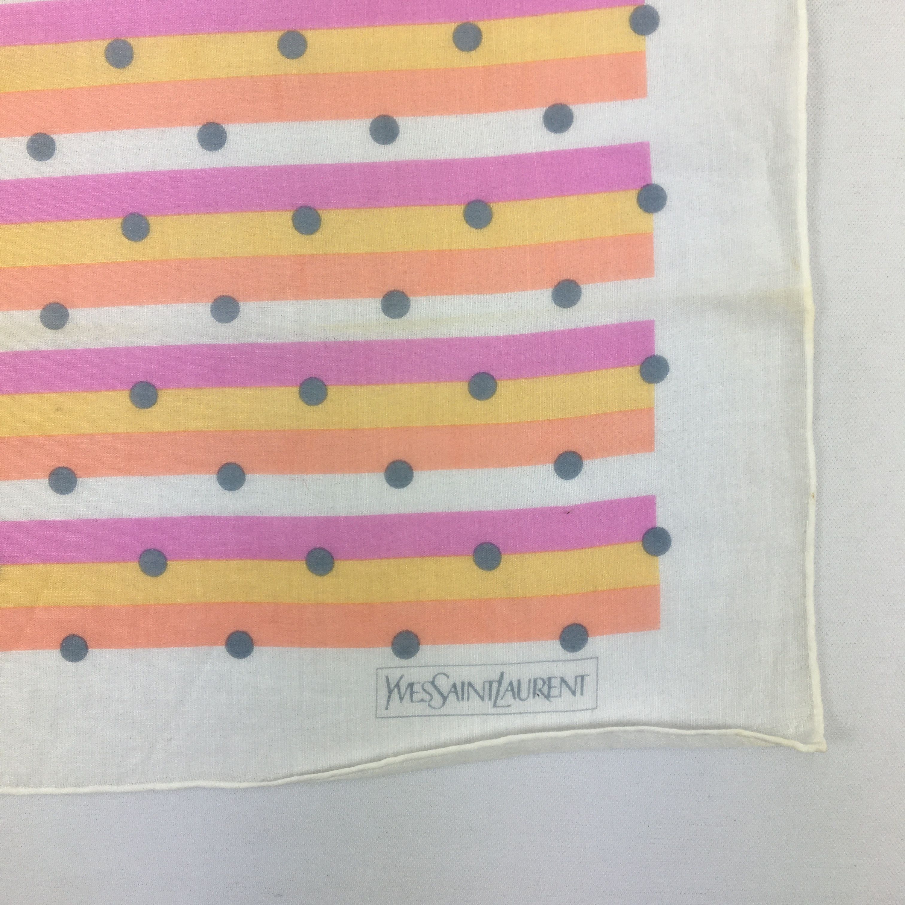 Japanese Brand Vintage Yves Saint Laurent Handkerchief Neckerchief Bandana Size ONE SIZE - 3 Thumbnail