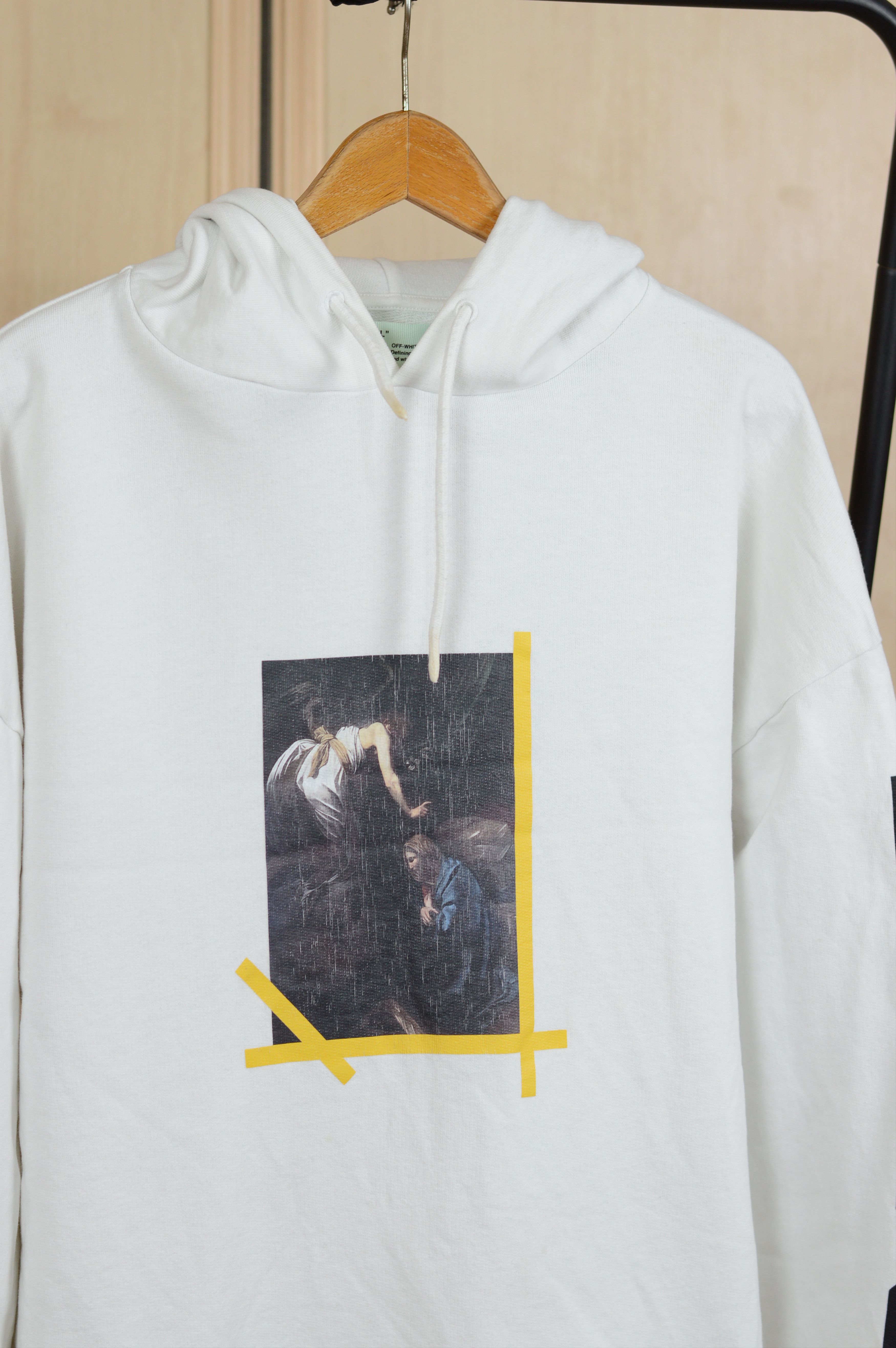 Off-White Off White "Cut Off" Caravaggio Print Hoodie White Size US S / EU 44-46 / 1 - 2 Thumbnail