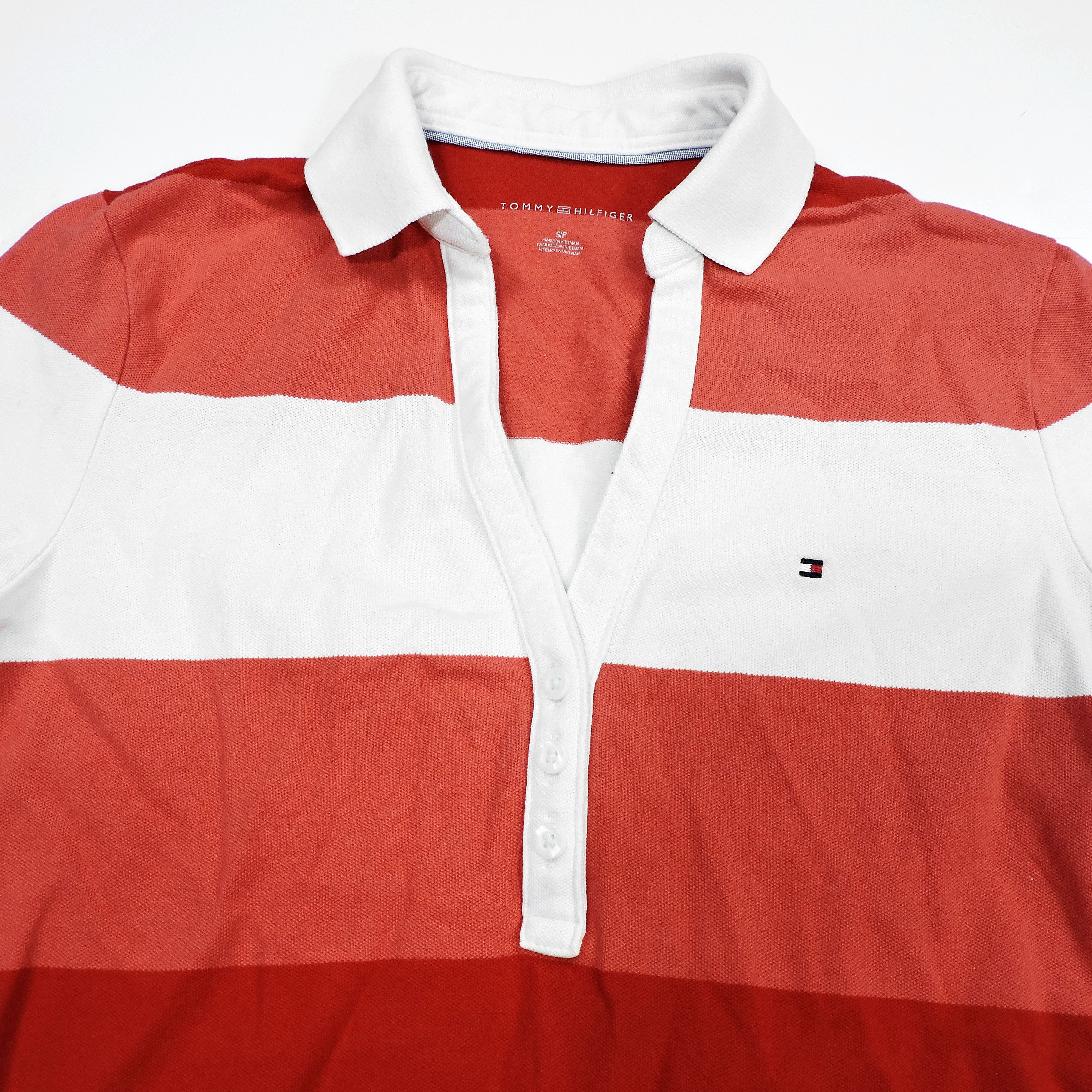 Tommy Hilfiger TOMMY HILFIGER VNECK STRIPED POLO SHIRT Size S / US 4 / IT 40 - 7 Thumbnail