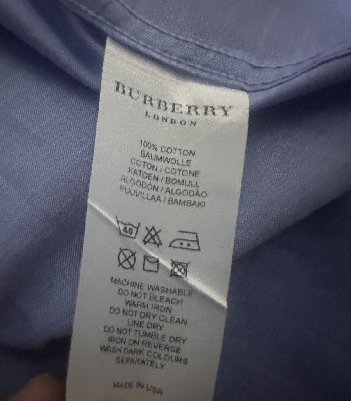 Burberry × Vintage Vintage Burberry dress shirt Size US M / EU 48-50 / 2 - 3 Thumbnail