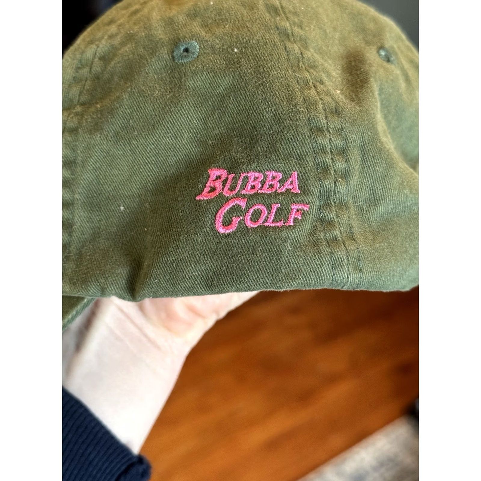 Vintage VINTAGE Masters Tournament Bubba Golf Green Strapback Cap Augusta Hat Men One Size Green Adjustable Cotton Golf Hat Cap Sports Size ONE SIZE - 4 Thumbnail