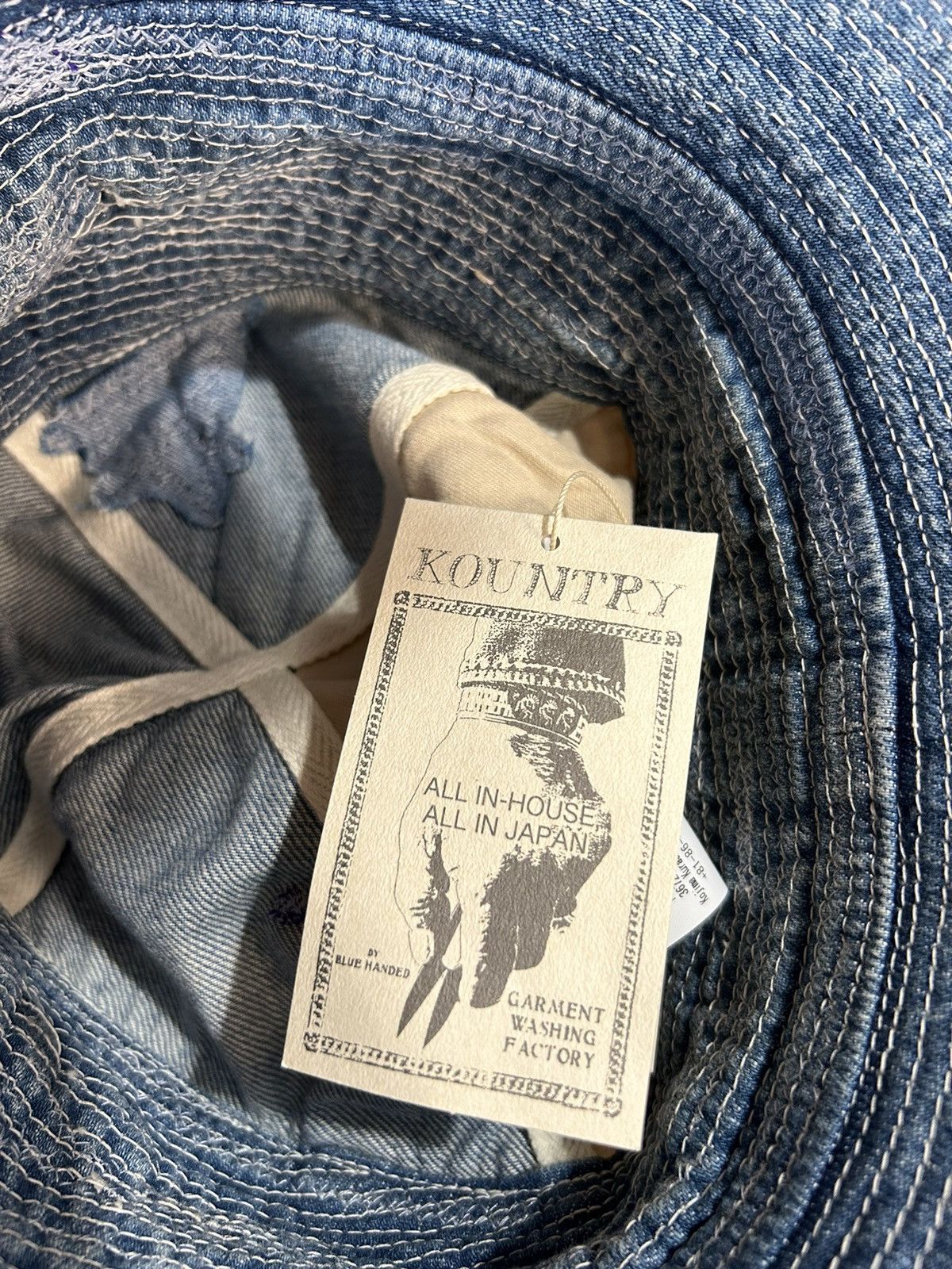 Japanese Brand Kapital Kountry Old Man and the Sea Denim Bucket Hat Size ONE SIZE - 9 Thumbnail