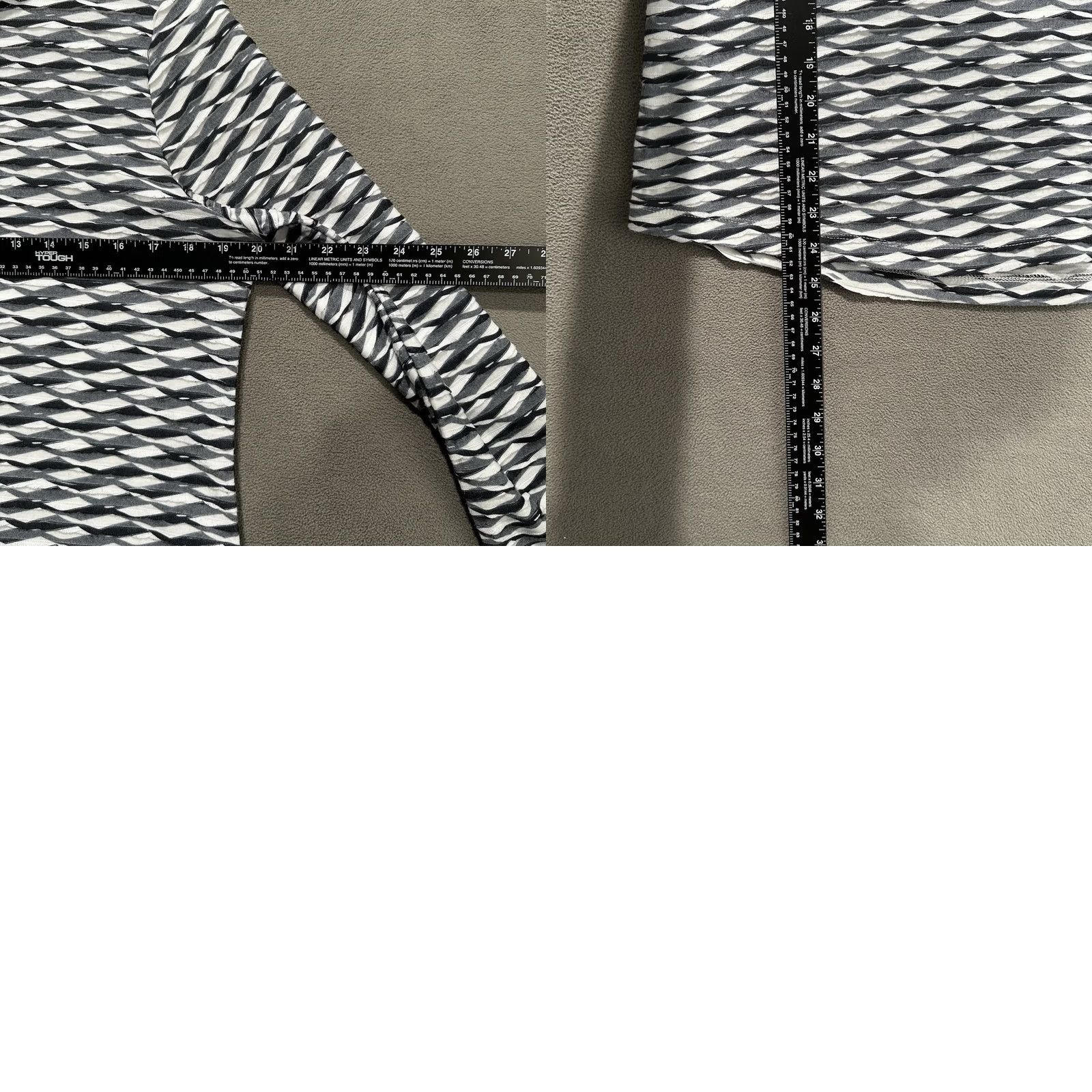 Vintage Christopher & Banks Hoodie Womens Small Black White Gray Geometric Pullover Size S / US 4 / IT 40 - 8 Thumbnail