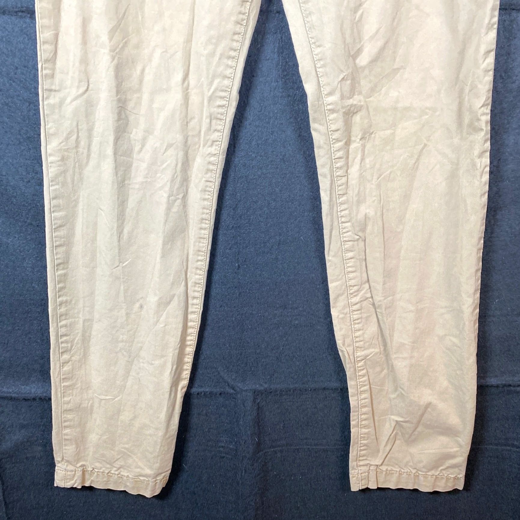 Rag & Bone American Eagle Khakis Mens Cotton Straight Leg Casual Workwear 32x32 Tan Solid Retro 90s Dadcore Mens Size US 33 - 3 Thumbnail