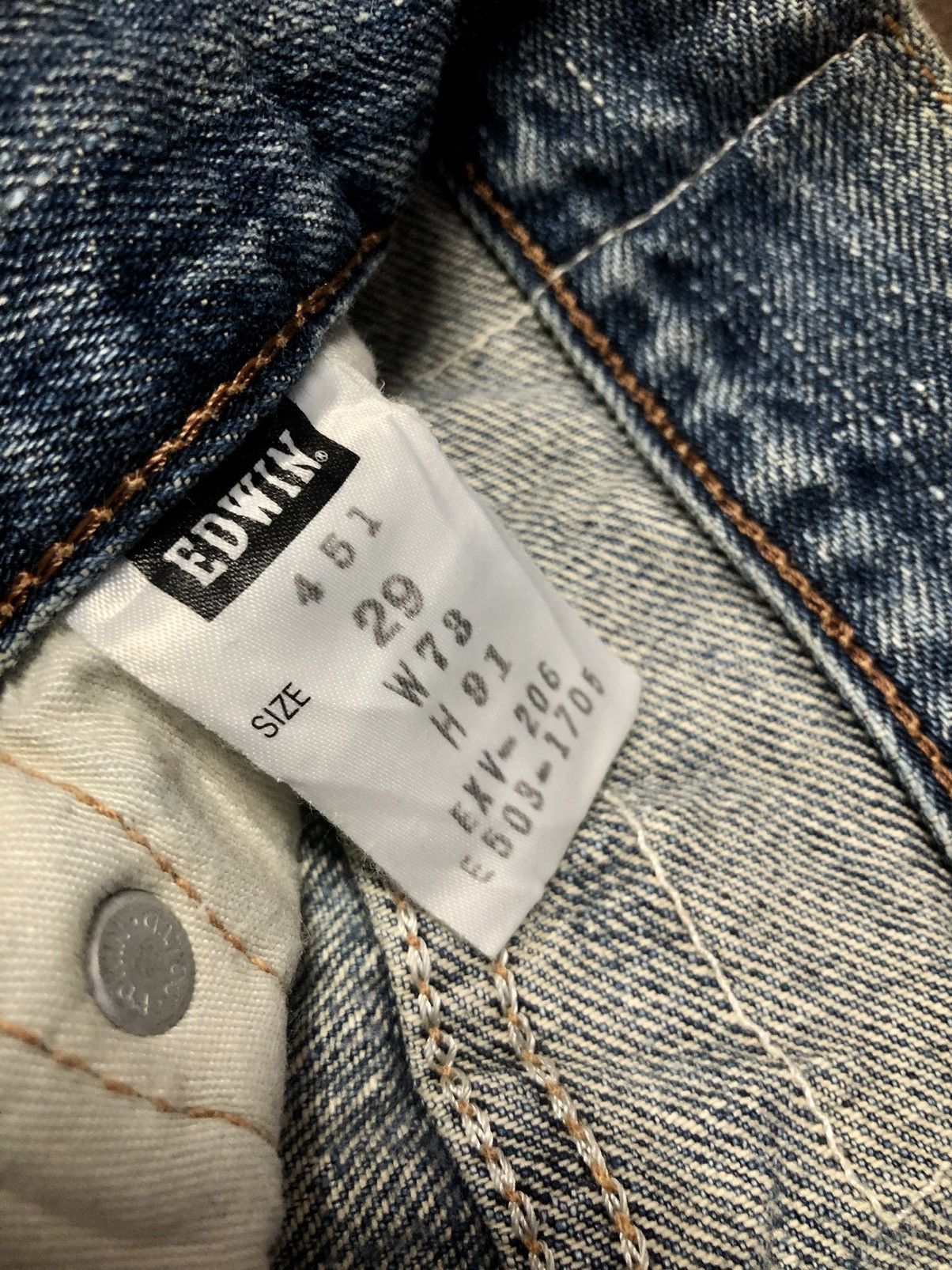 Edwin × Vintage Vintage Edwin XU-S Distressed Denim Size US 30 / EU 46 - 8 Thumbnail