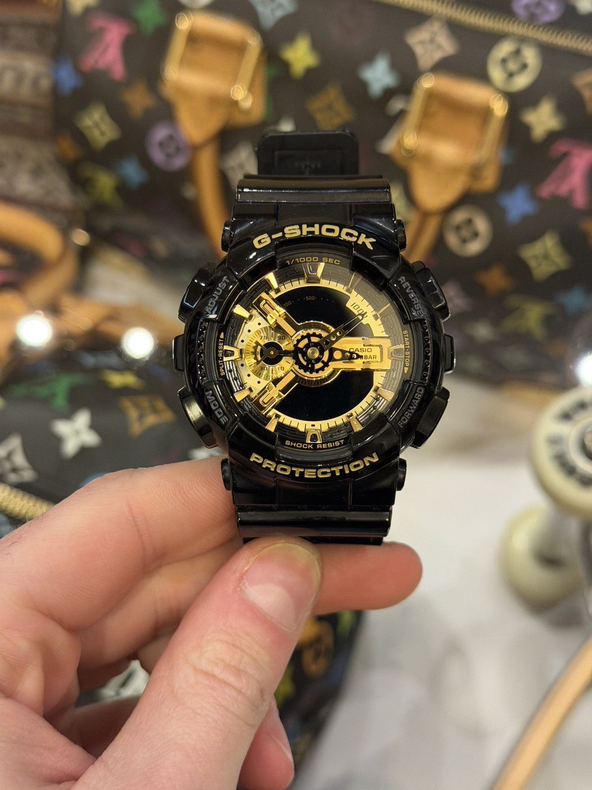 G Shock Casio G-Shock GA-110GB-1A - Black/Gold Size ONE SIZE - 1 Thumbnail
