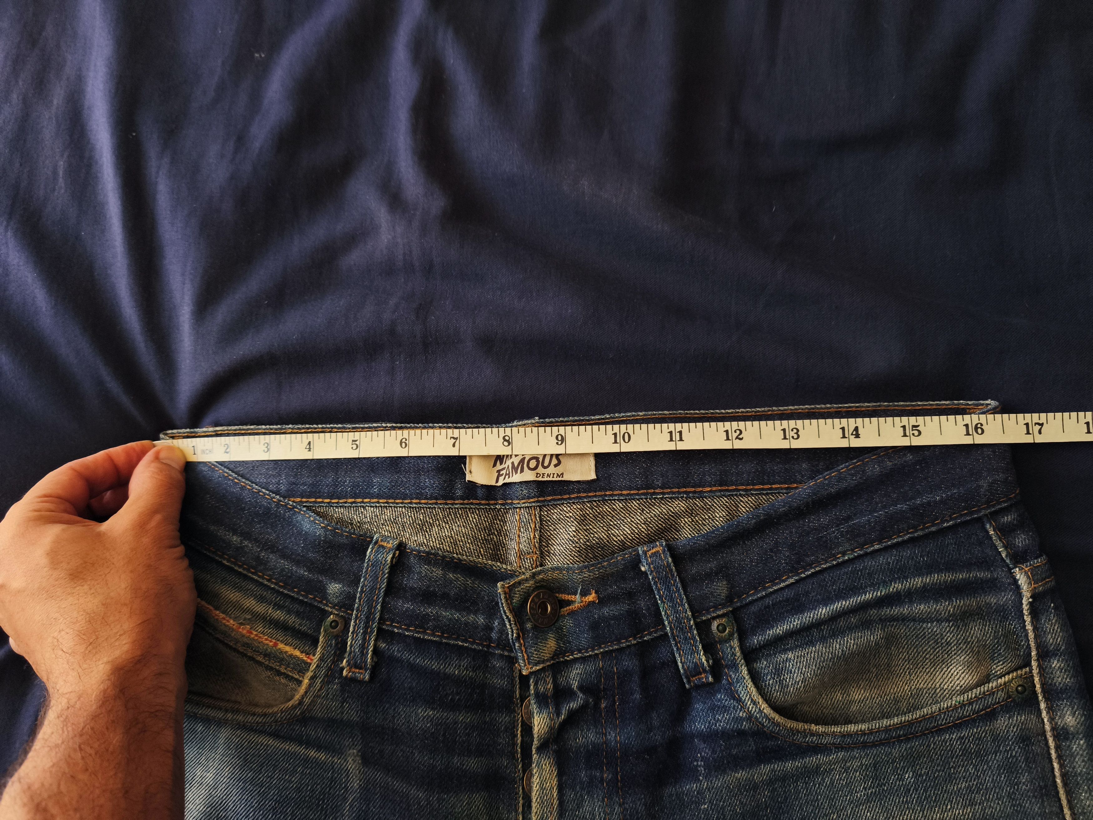 Naked & Famous Butler Naked & Famous Slim Dry Demin Fades Jean Selvedge Size US 33 - 15 Thumbnail