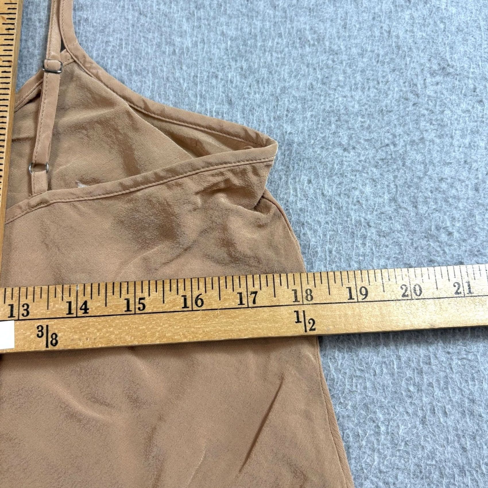 J.Crew J. CREW Tank Top Womens 12 Brown Viscose Camisole Cami Spaghetti Strap Sleeveless Cropped Size XL / US 12-14 / IT 48-50 - 5 Thumbnail