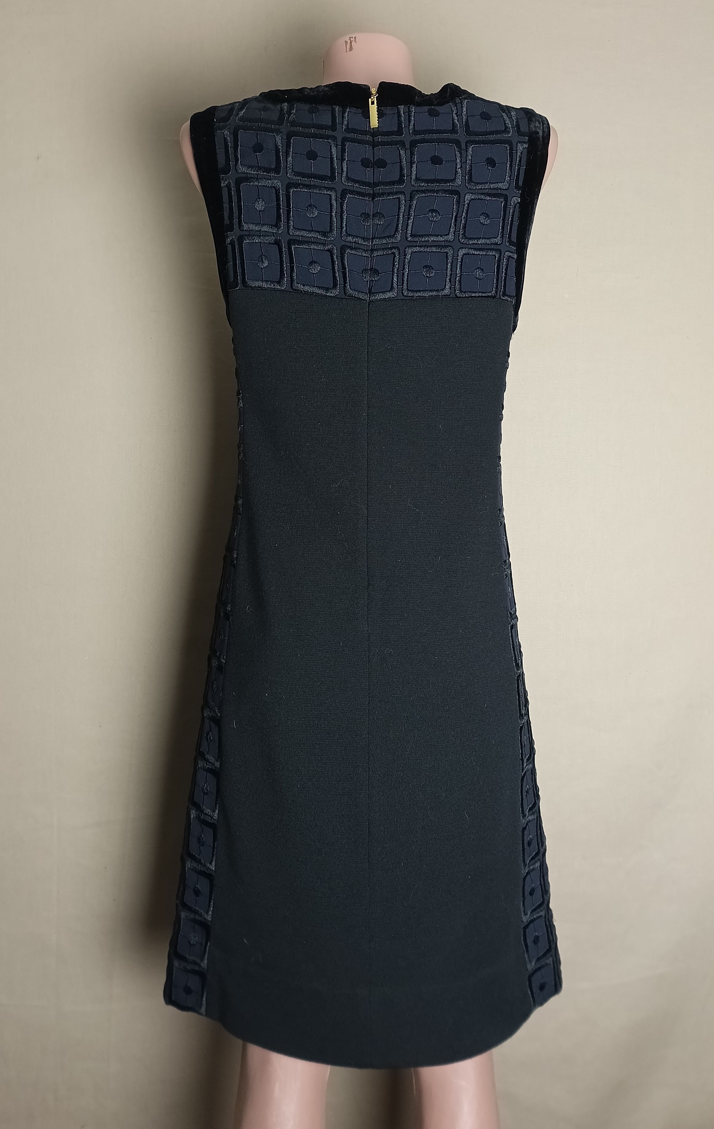 Tory Burch Tory Burch Denice Black Wool Silk Dress Size S Size S / US 4 / IT 40 - 5 Thumbnail