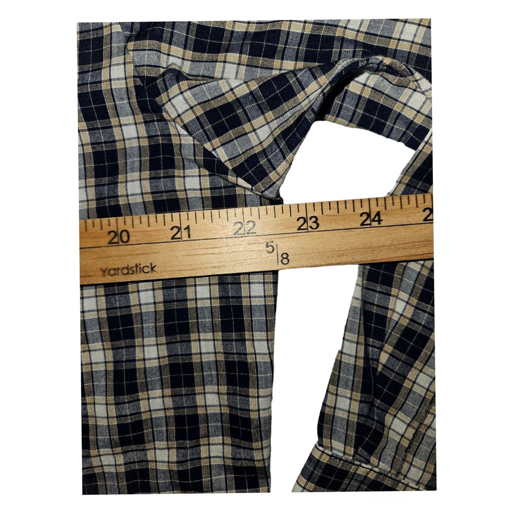 Vintage VINTAGE Plains Pearl Snap Shirt Long Sleeve Men's Medium Blue Check Western Size US M / EU 48-50 / 2 - 3 Thumbnail