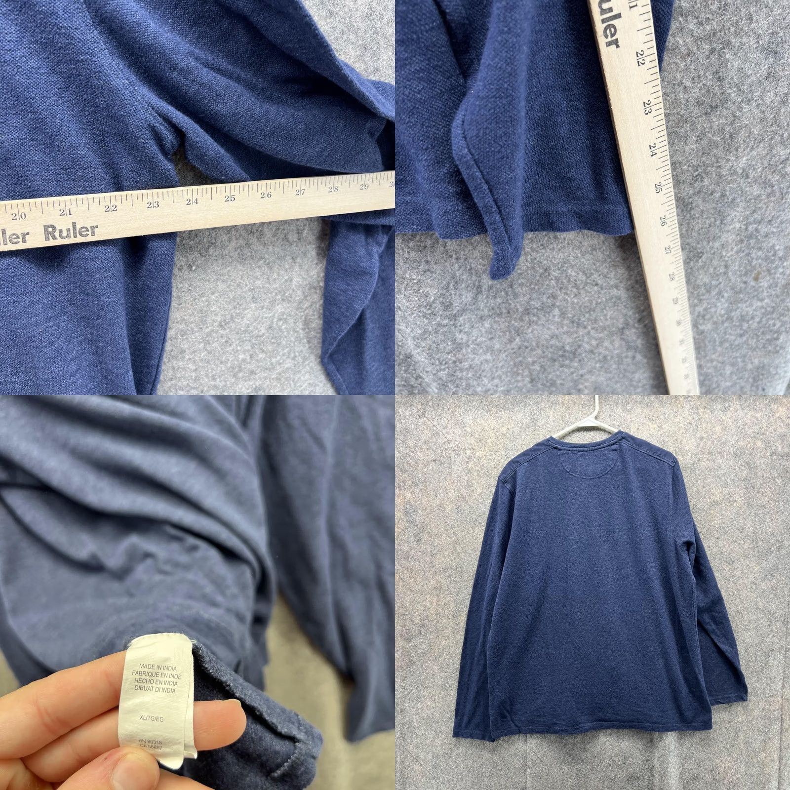 Lucky Brand Lucky Brand Shirt Men XL Henley Blue Navy Casual Pullover Regular All Seasons Vintage? Size US XL / EU 56 / 4 - 8 Thumbnail