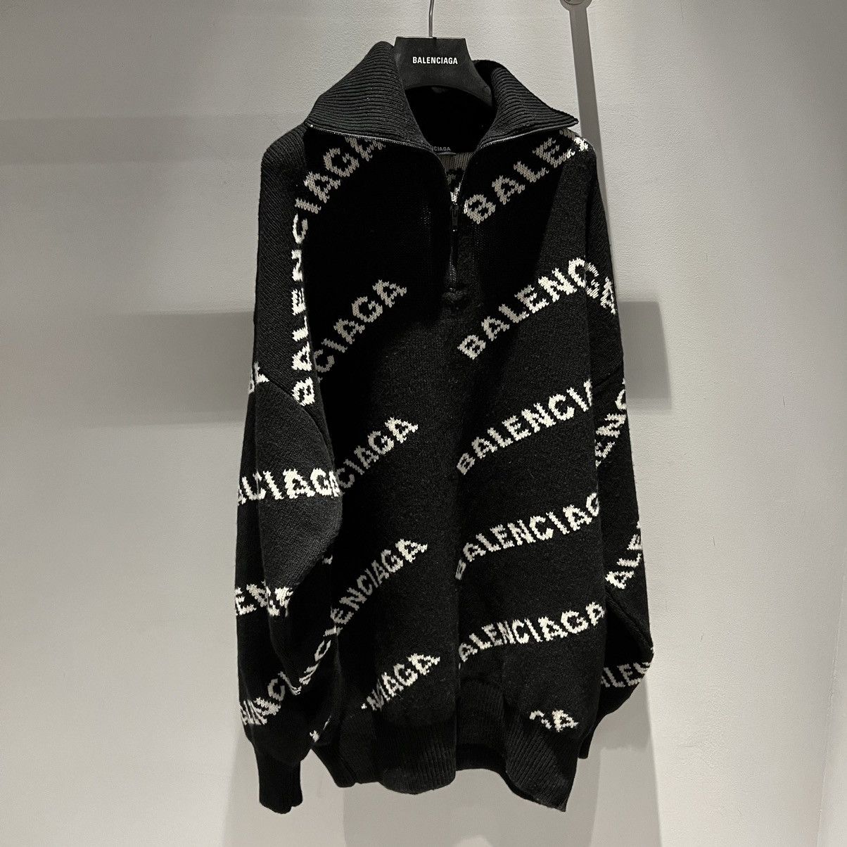Balenciaga Logo Oversized Sweater