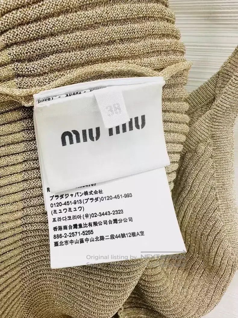 Miu Miu Miu Miu 38 24 spring and summer letter knitted sling Size M / US 6-8 / IT 42-44 - 5 Thumbnail