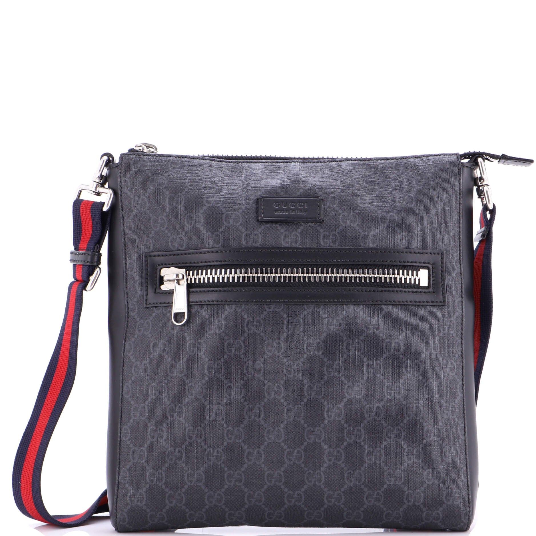 Gucci Web Strap Front Zip Messenger Bag Size ONE SIZE - 1 Thumbnail