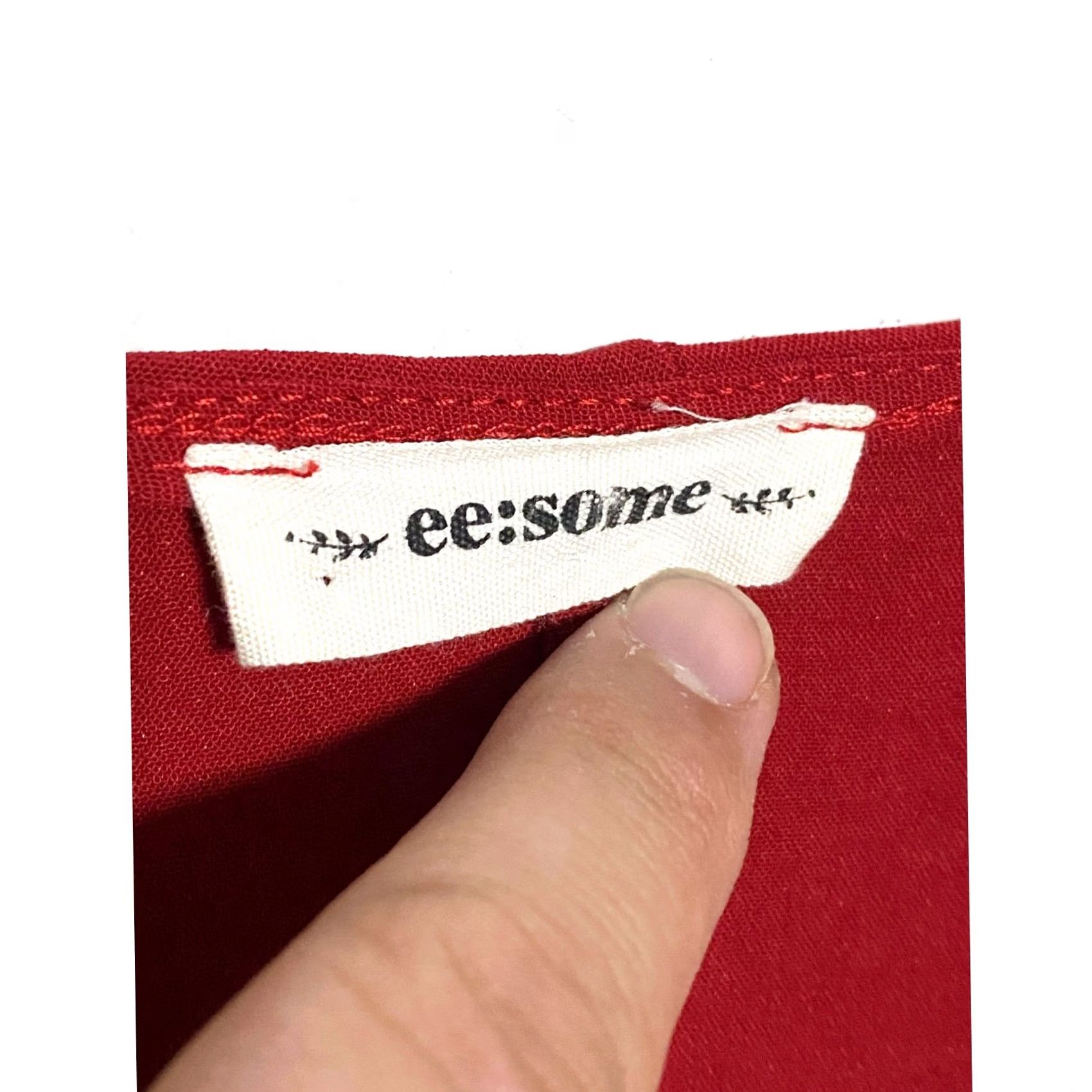 Vintage ee:some Red Blouse Top Dolman Sleeve Ruffle Hem Womens Medium Polyester Shirt Womens Medium Blouse Red Dolman Sleeve Ruffle Hem Tee? Size M / US 6-8 / IT 42-44 - 5 Thumbnail
