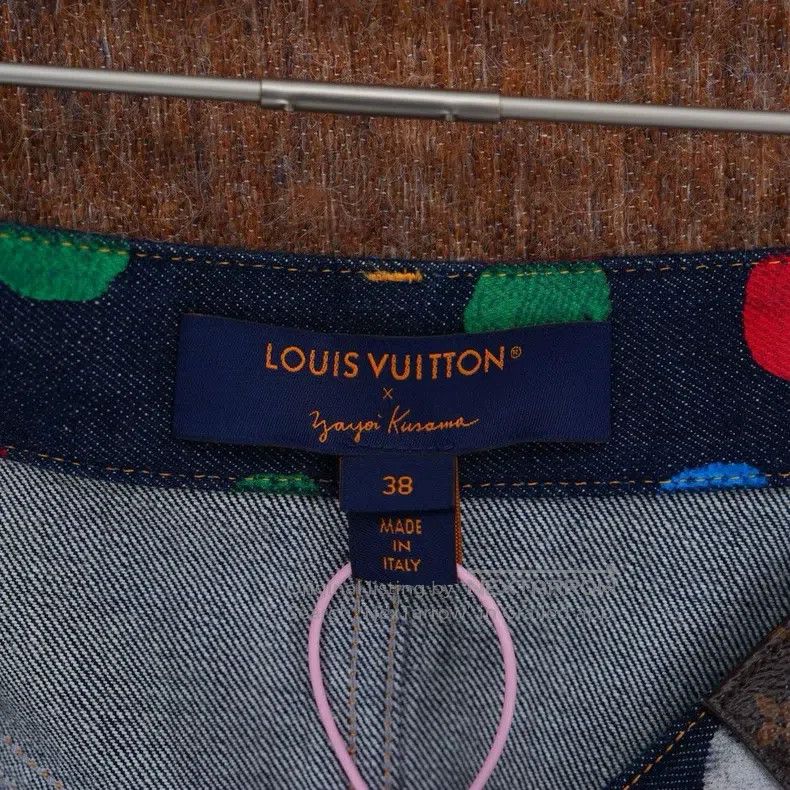 Louis Vuitton Louis Vuitton Yayoi Kusama co-branded polka-dot denim skir Size 37" - 4 Thumbnail