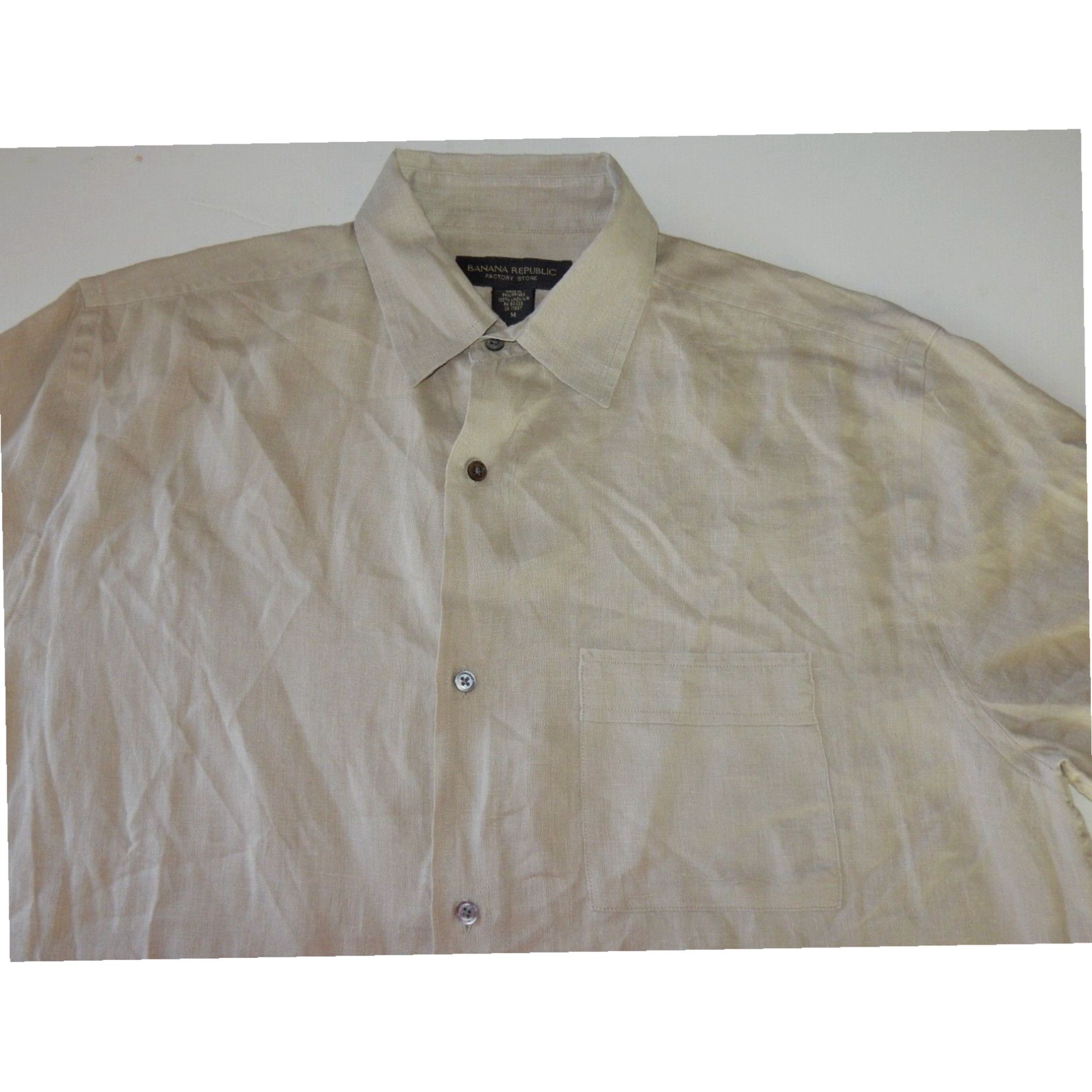 Banana Republic Authentic Men&rsquo;s Classic Fit Linen Shirt in M Size 