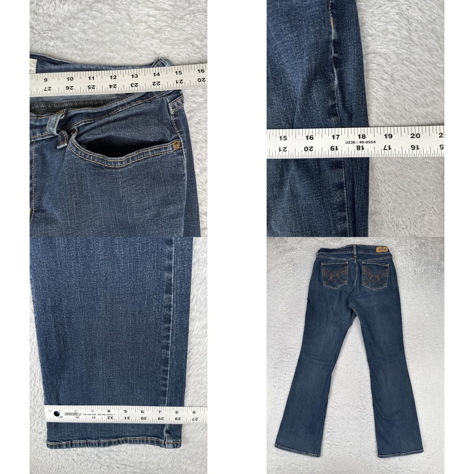 Levi's Signature Levi Strauss Jeans Womens 12M Mid Rise Curvy Bootcut Stretch 30x30 Blue 90s Jeans Womens Girls Mens? Size 34" / US 12 / IT 48 - 9 Thumbnail