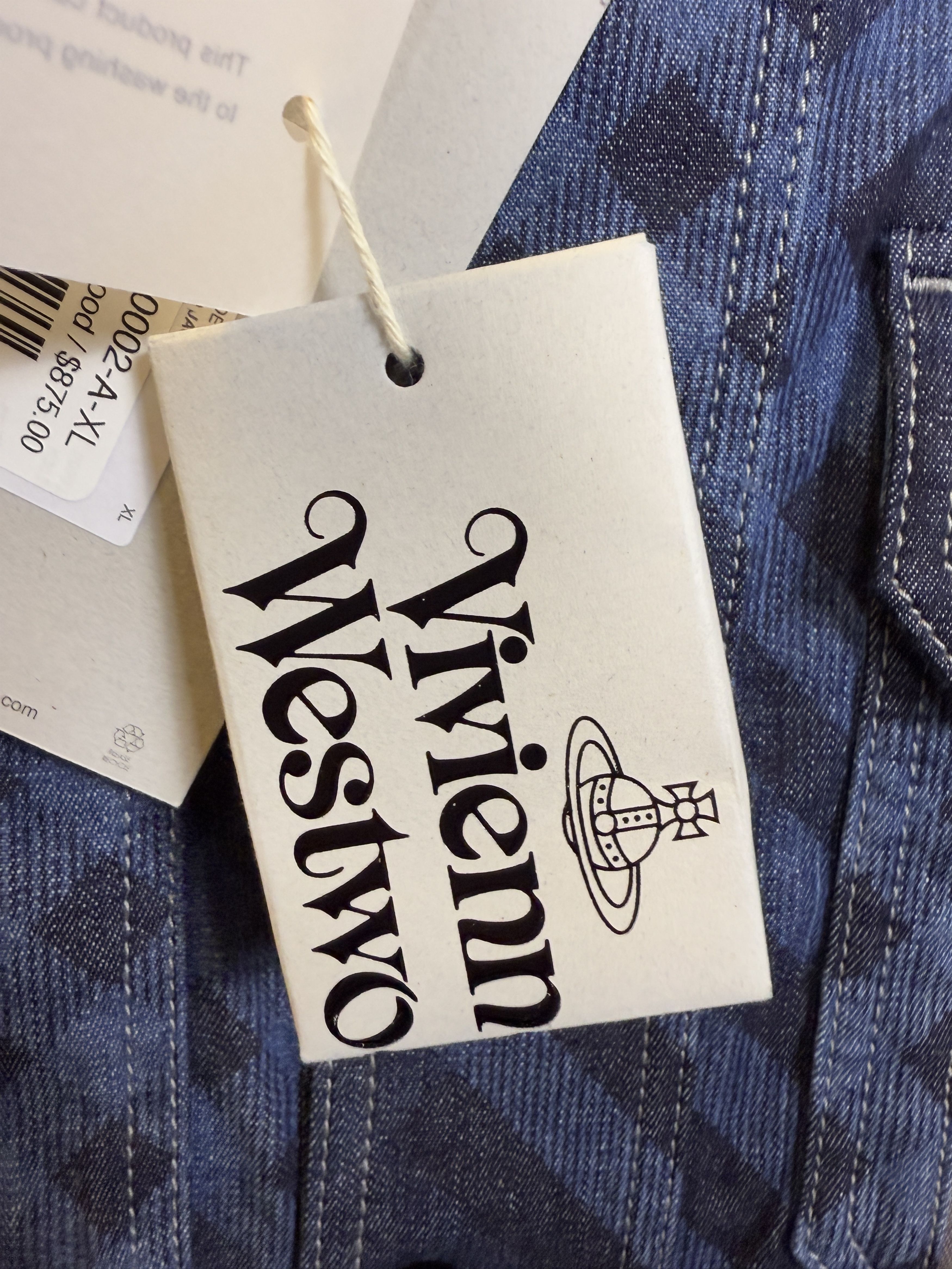 Vivienne Westwood $875 NWT Vivienne Westwood Collared Striped Denim Jacket Size US XL / EU 56 / 4 - 11 Thumbnail