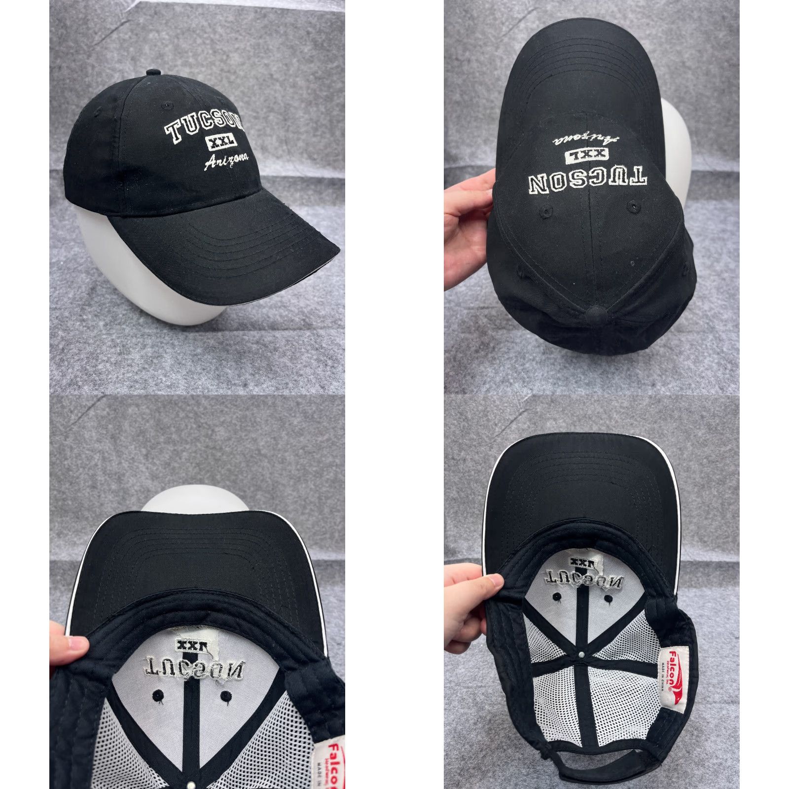 Vintage Tucson Arizona Hat Cap Strap Back Adult One Size Black Polyester Blend Size ONE SIZE - 8 Thumbnail