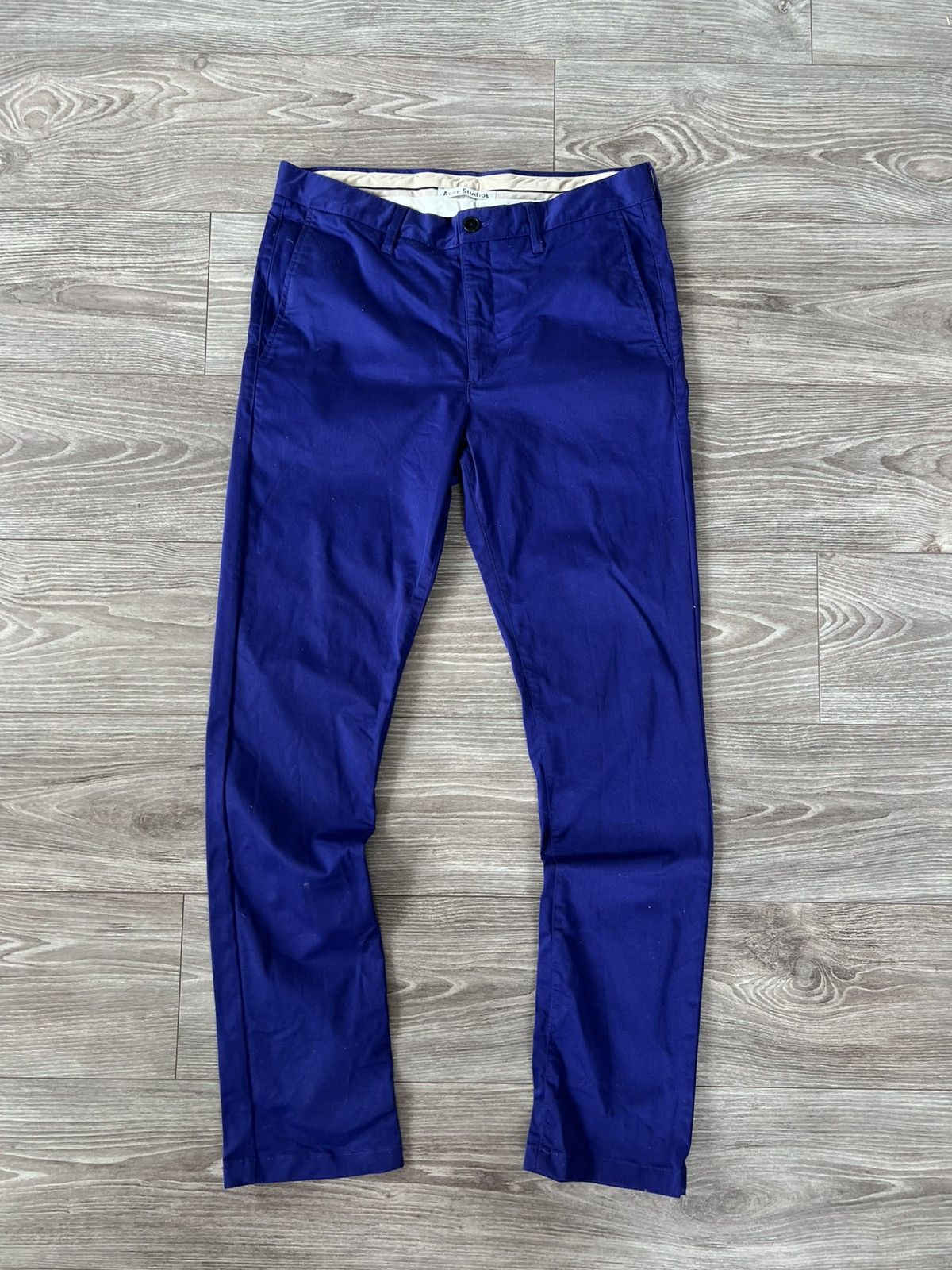 Acne Studios × Designer Archival Acne Studios Roc Satin Cotton Skinny Pants Size US 34 / EU 50 - 2 Thumbnail