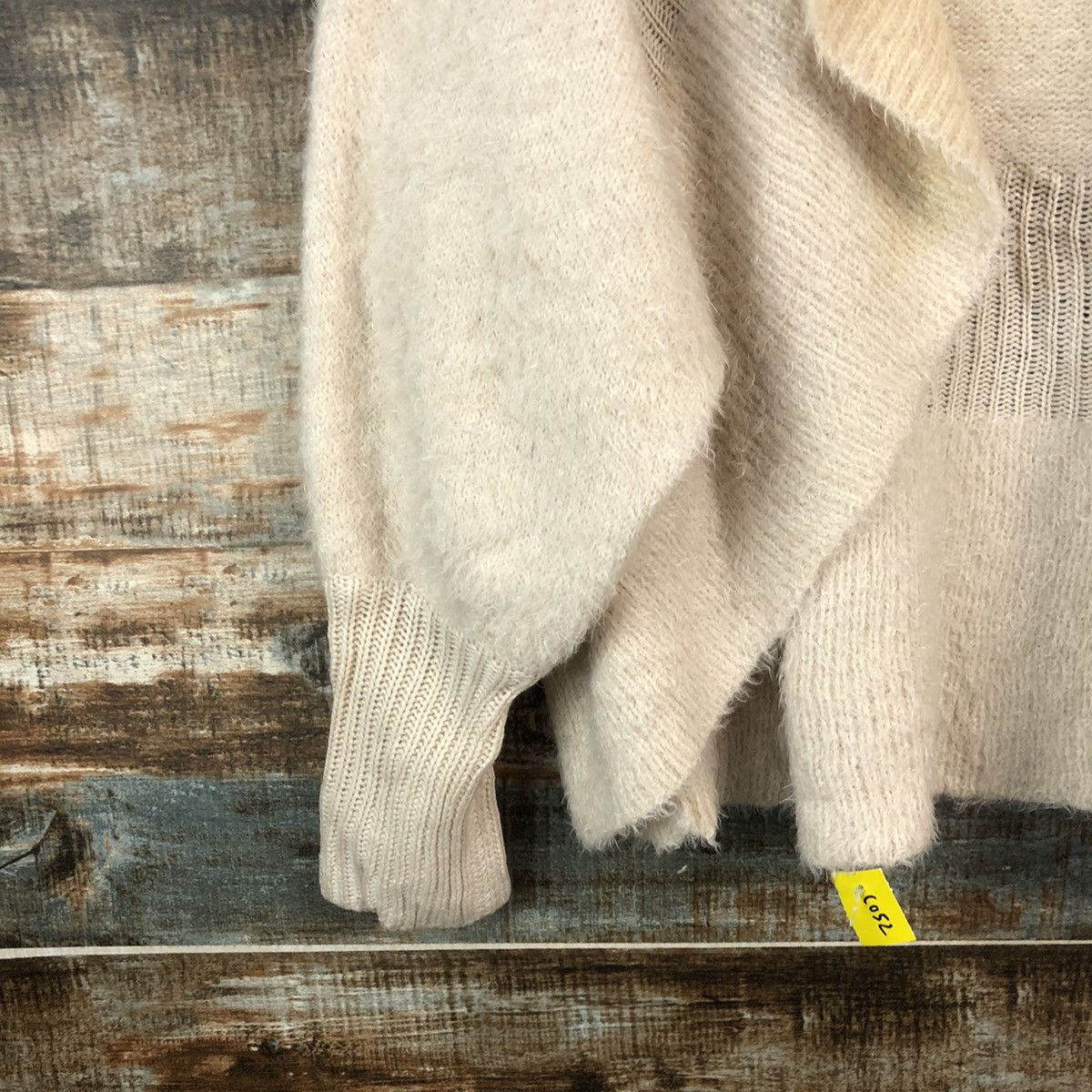 Japanese Brand DLL Ryuyu Cream Cardigan Knitwear #C052 Size M / US 6-8 / IT 42-44 - 7 Thumbnail
