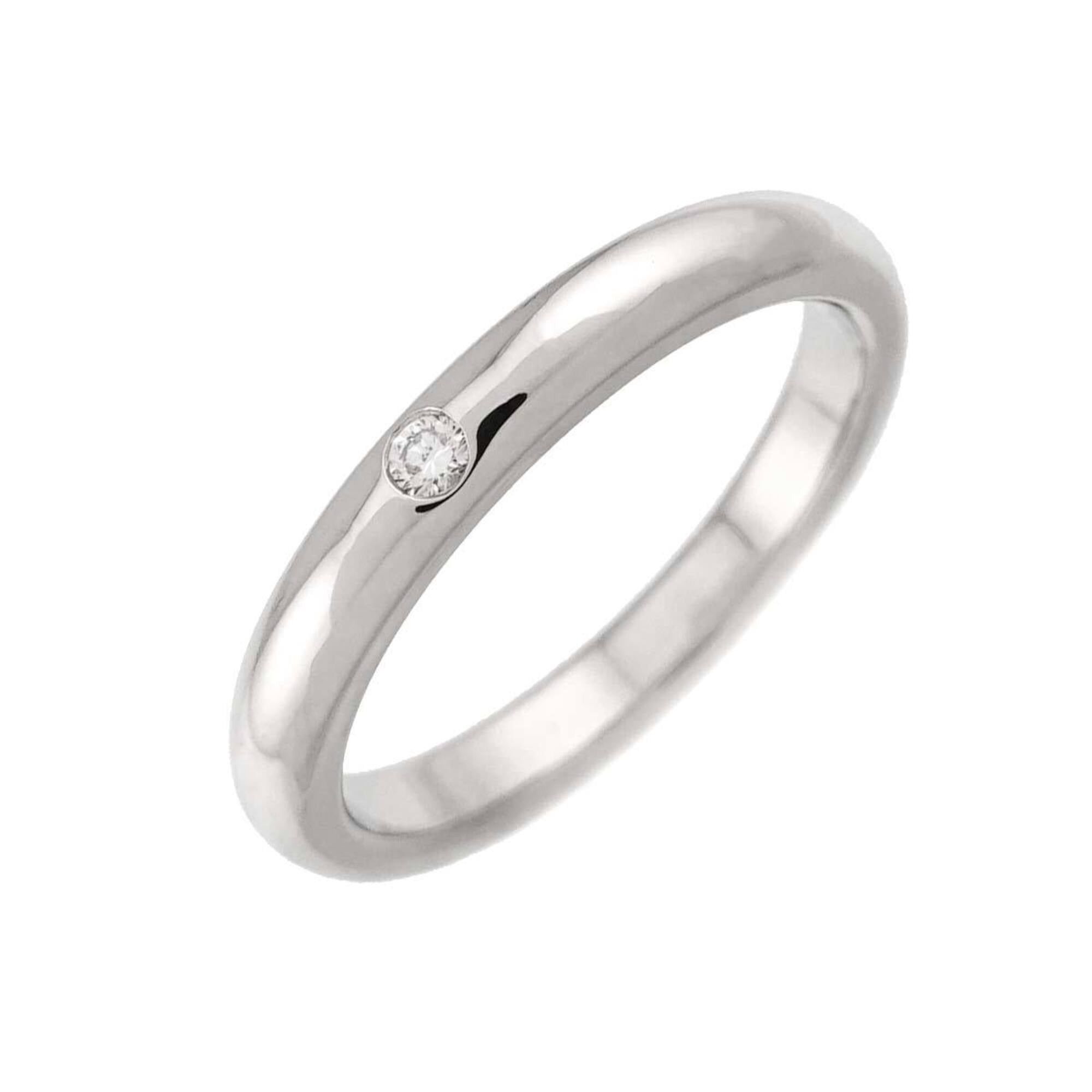 Tiffany & Co. Tiffany & Co. Stacking Band Ring with 1 Diamond, Platinum. Size ONE SIZE - 1 Thumbnail