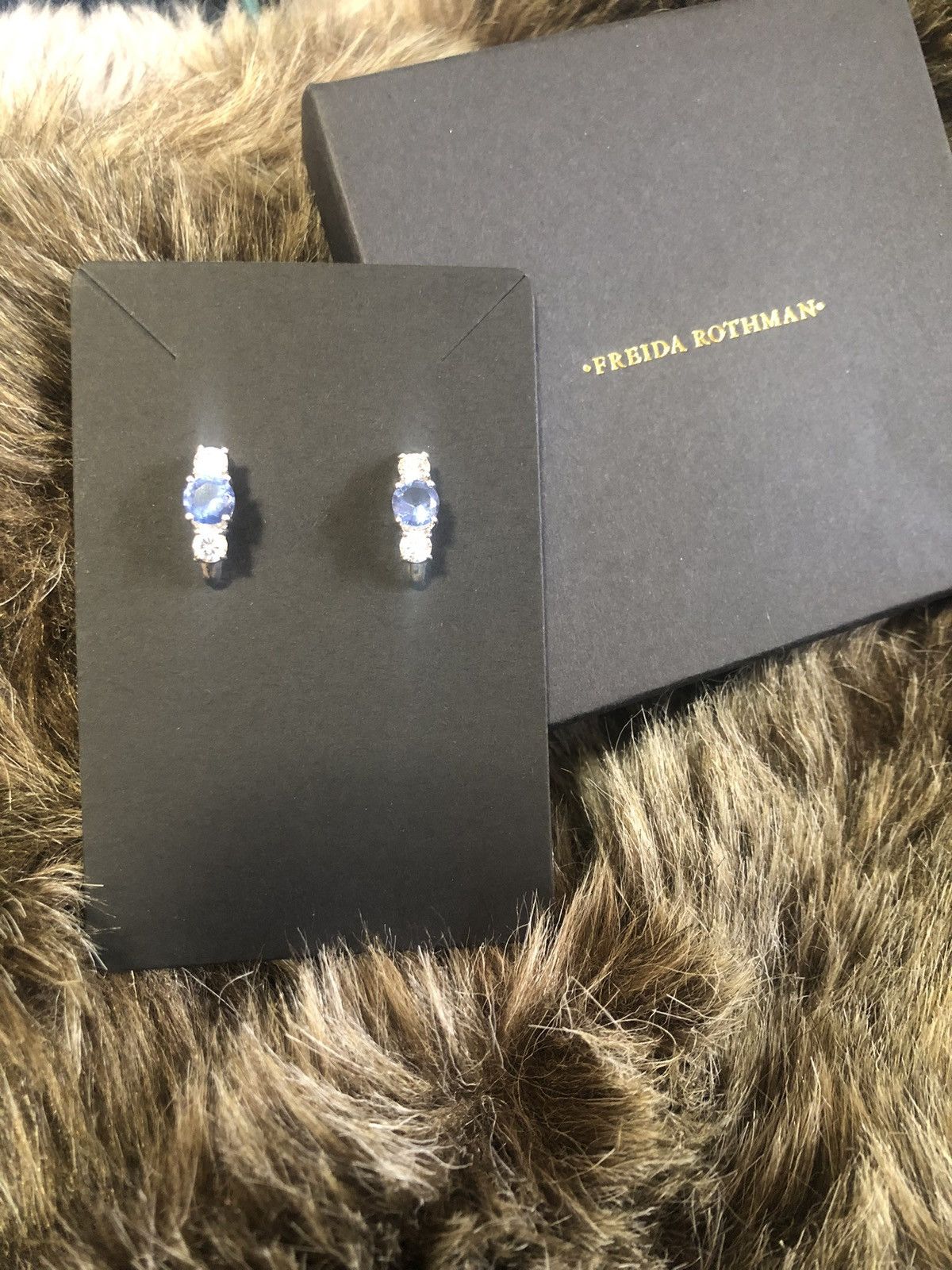 Jewelry Freida Rothman triple stone half hoop sterling earrings NIB Size ONE SIZE - 1 Thumbnail
