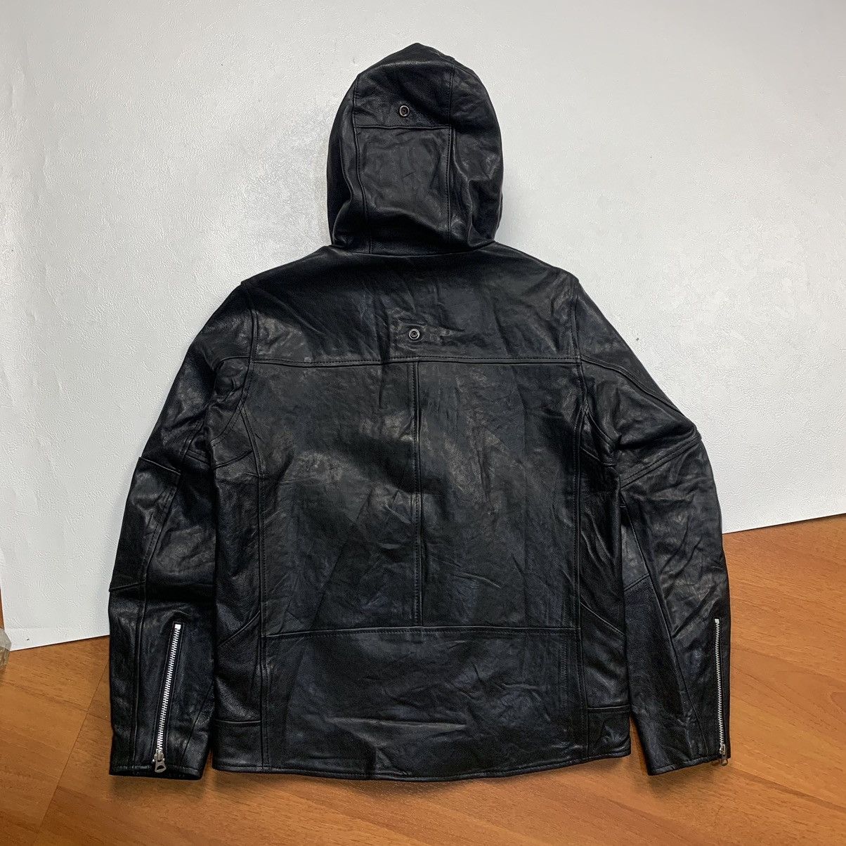 RRL Ralph Lauren × Schott Schott Hooded bikers leather jacket Size US M / EU 48-50 / 2 - 2 Thumbnail
